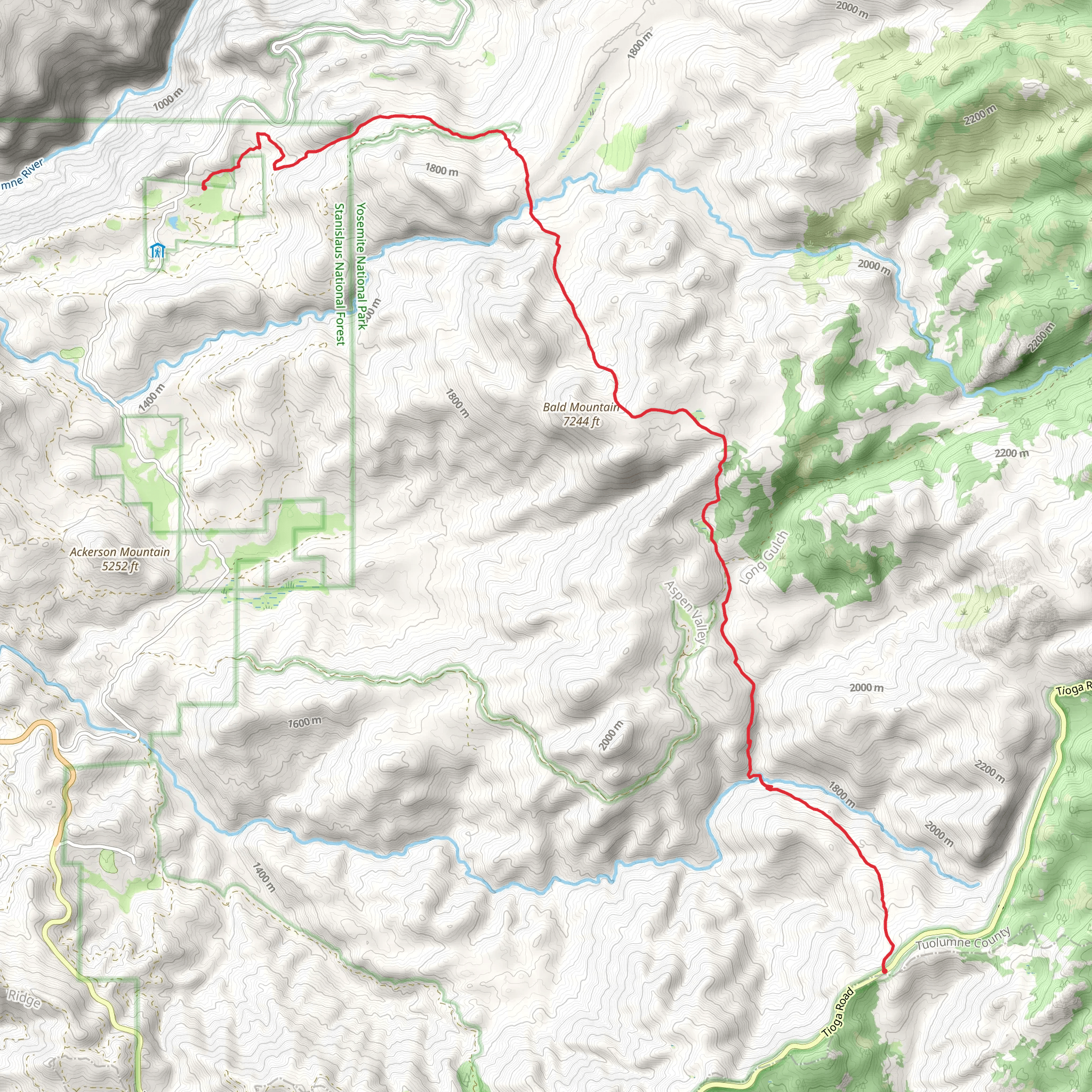Long Gulch Creek mobile static map