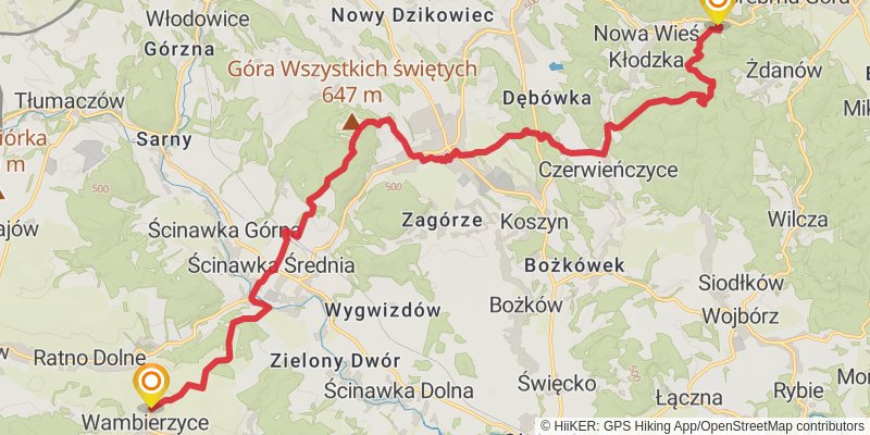 Main Sudety Trail stage 12 Map