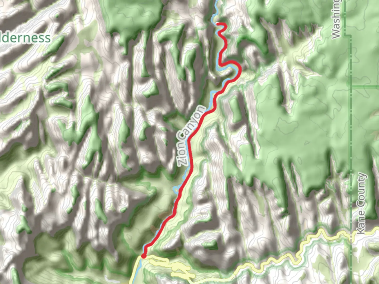 An image depicting the trail Zion Canyon Scenic Drive Walk and its surrounding area.