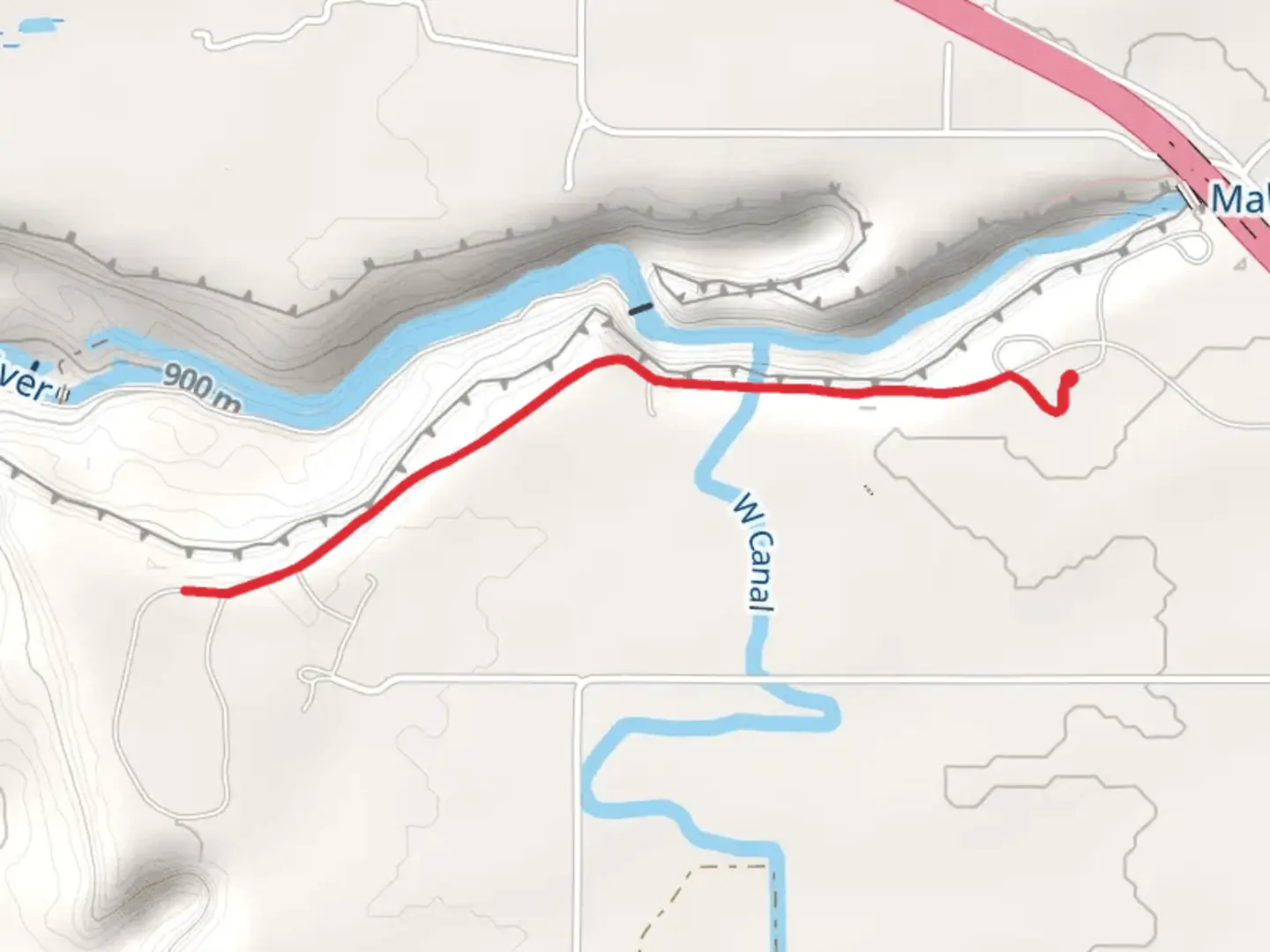 An image depicting the trail Malad River and its surrounding area.