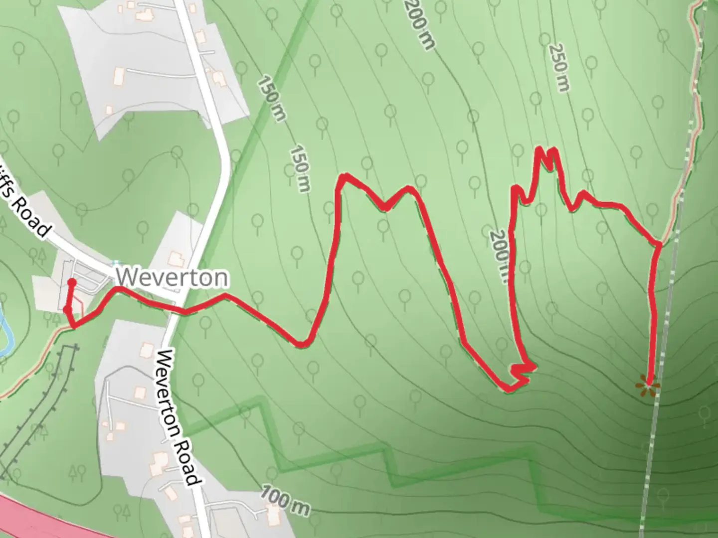 An image depicting the trail Weverton - Appalachian National Scenic Trail and its surrounding area.