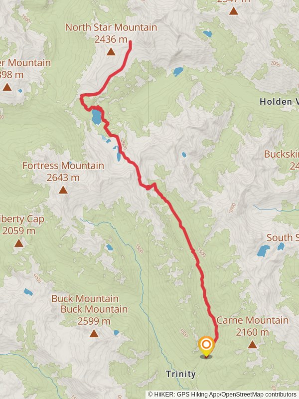 North Star Basin Traverse Trail mobile static map