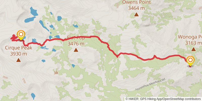 New Army Pass Trail via Little Cottonwood Creek Trail stage 2 Map