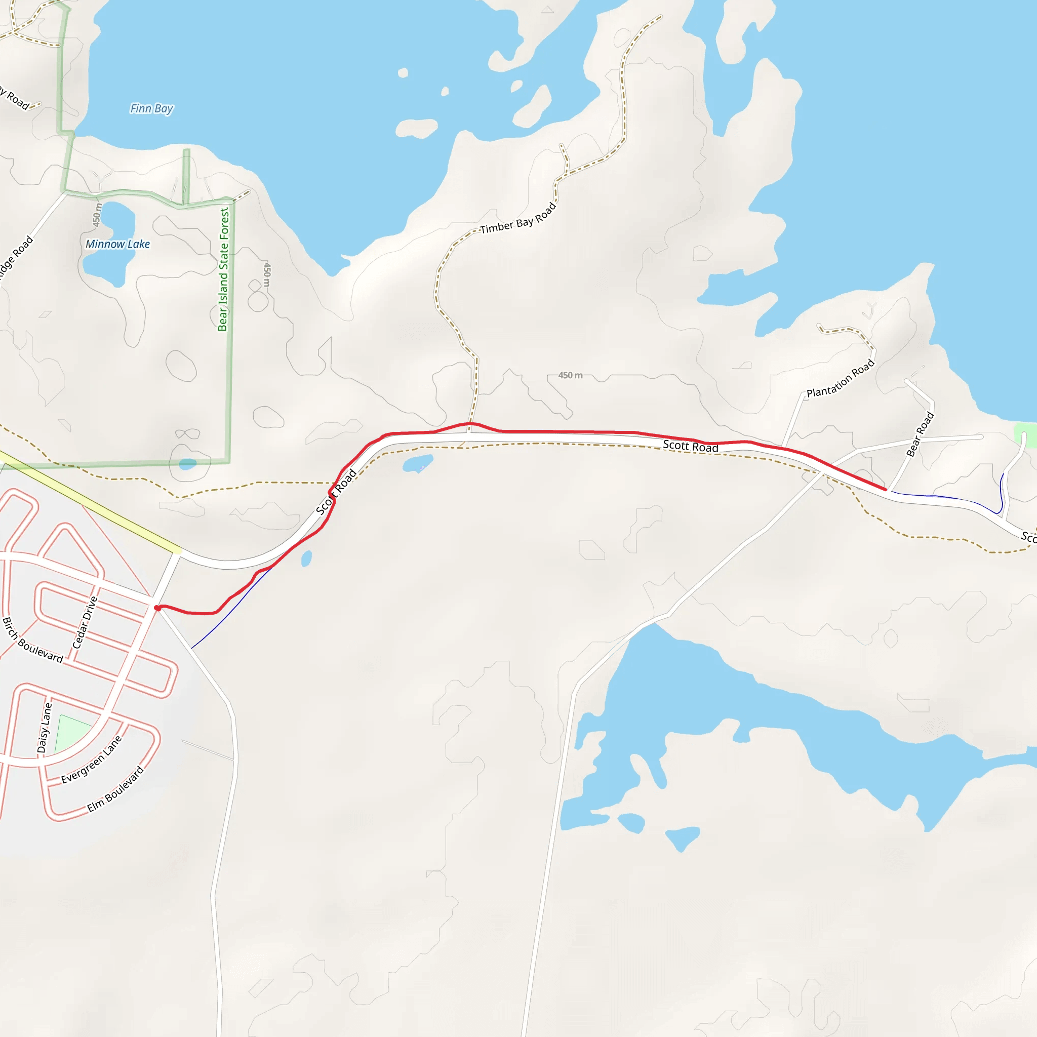 Babbit Beach Path mobile static map