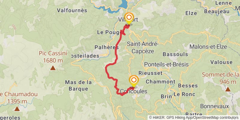 GR 700 - Regordane Way alt 2 Map