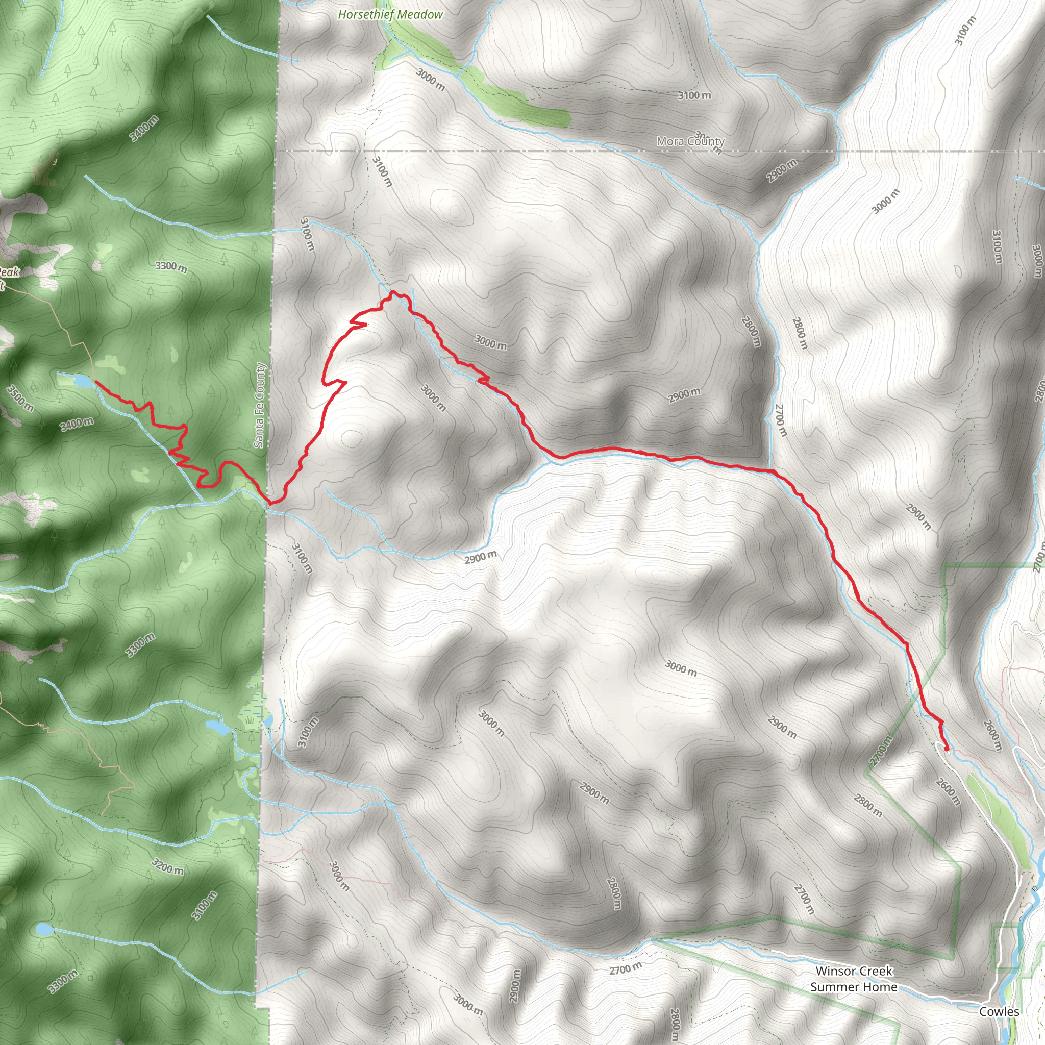 Lake Johnson Trail and Skyline Trail mobile static map