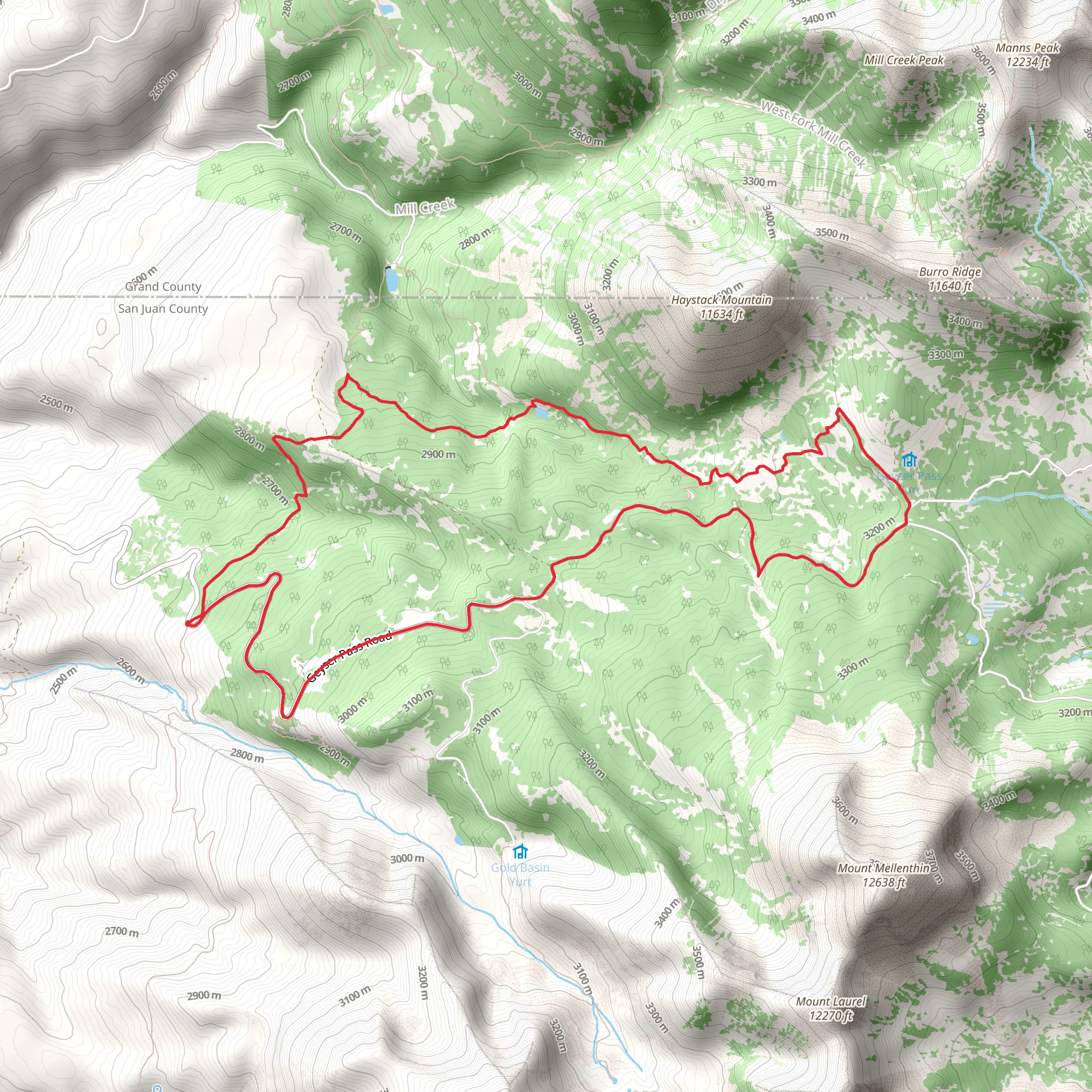 Moonlight Meadows Trail and Clark Lake Loop Trail mobile static map