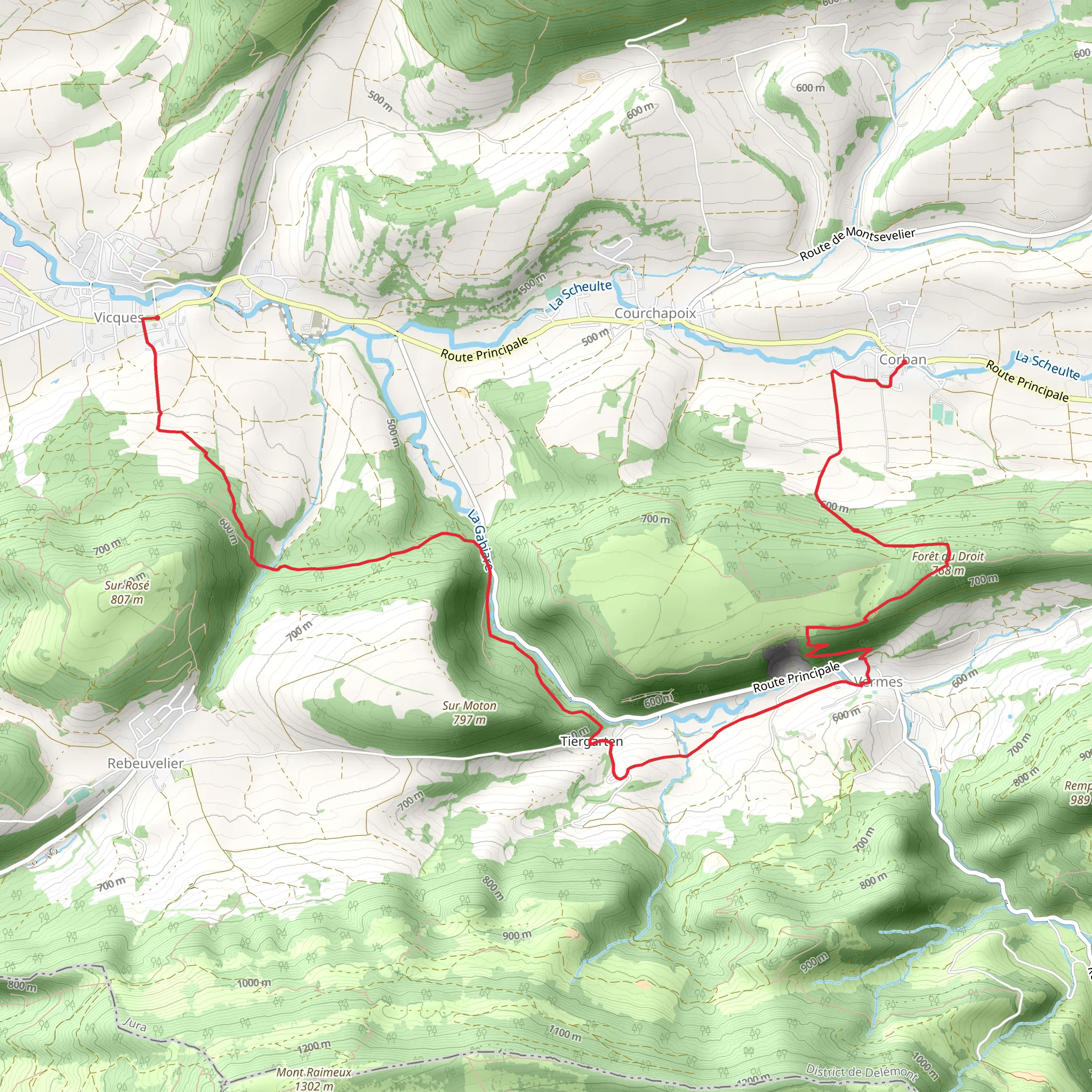 Chemin Tiergart-Plain Fayen mobile static map