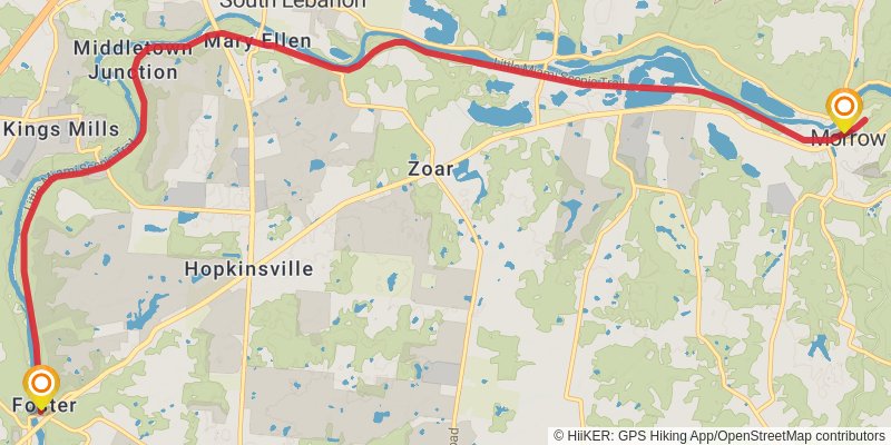 North Country Trail - Ohio stage 22 Map