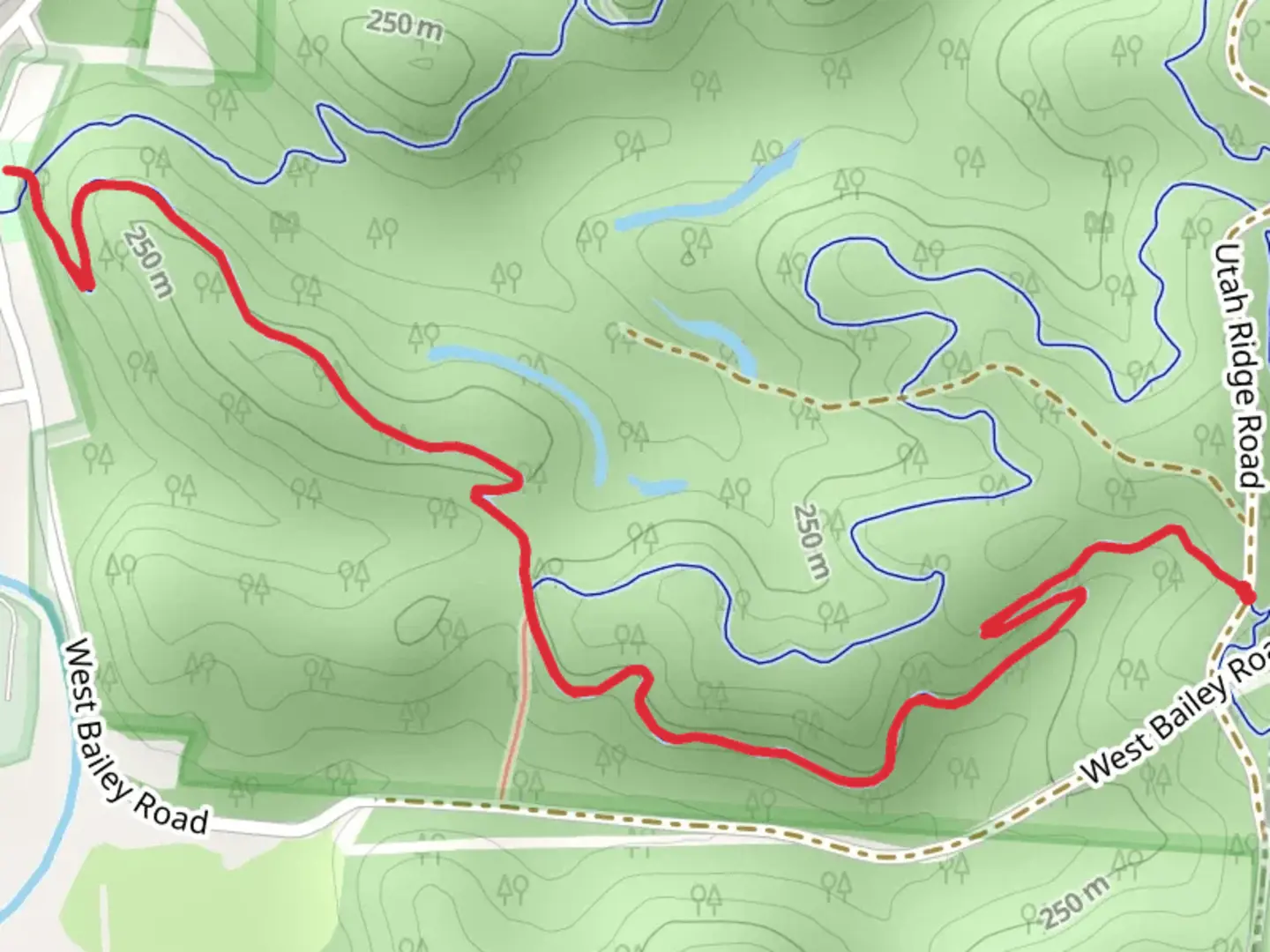 An image depicting the trail Holler Collar and Doanville School Trail and its surrounding area.