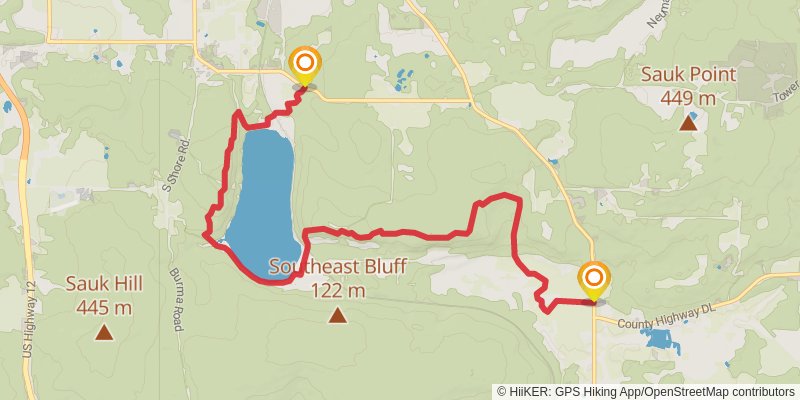 Ice Age National Scenic Trail stage 51 Map