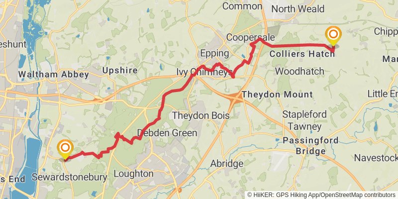 Burnham Thorpe to Portsmouth Walk stage 20 Map