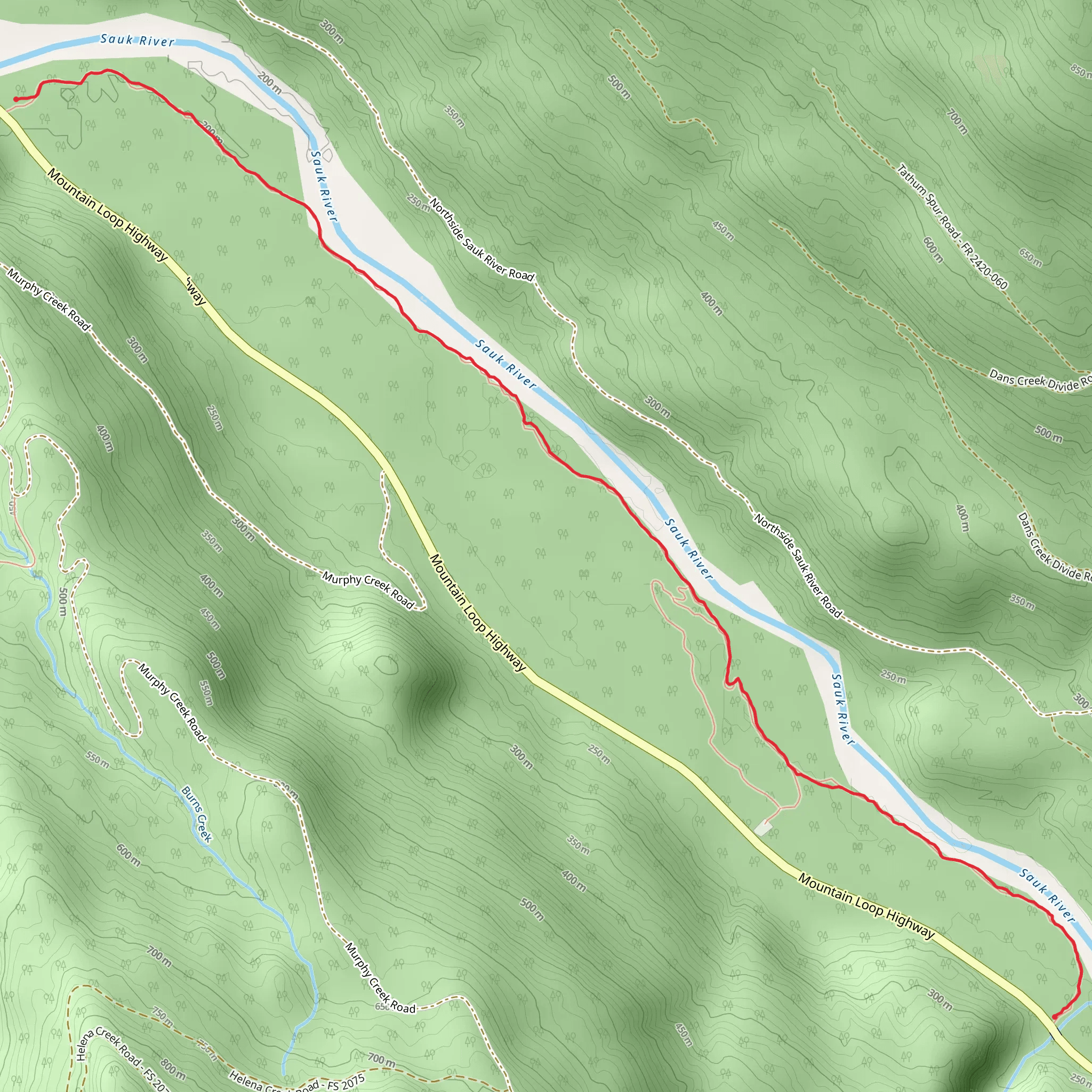 Old Sauk Trail mobile static map