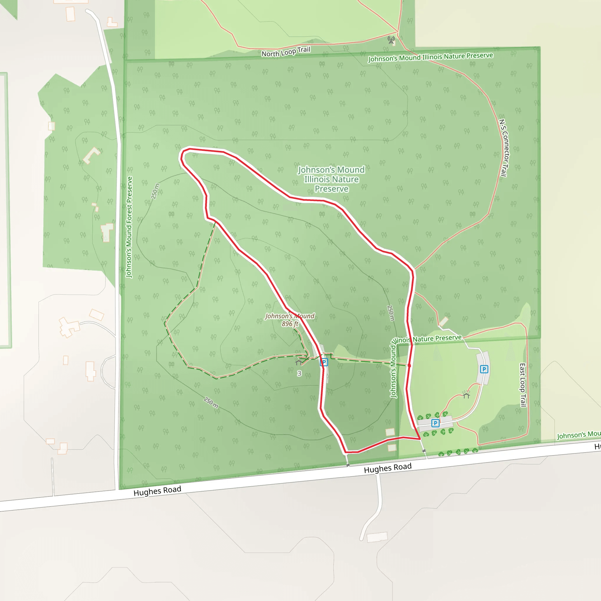 Johnson’s Mound Loop mobile static map