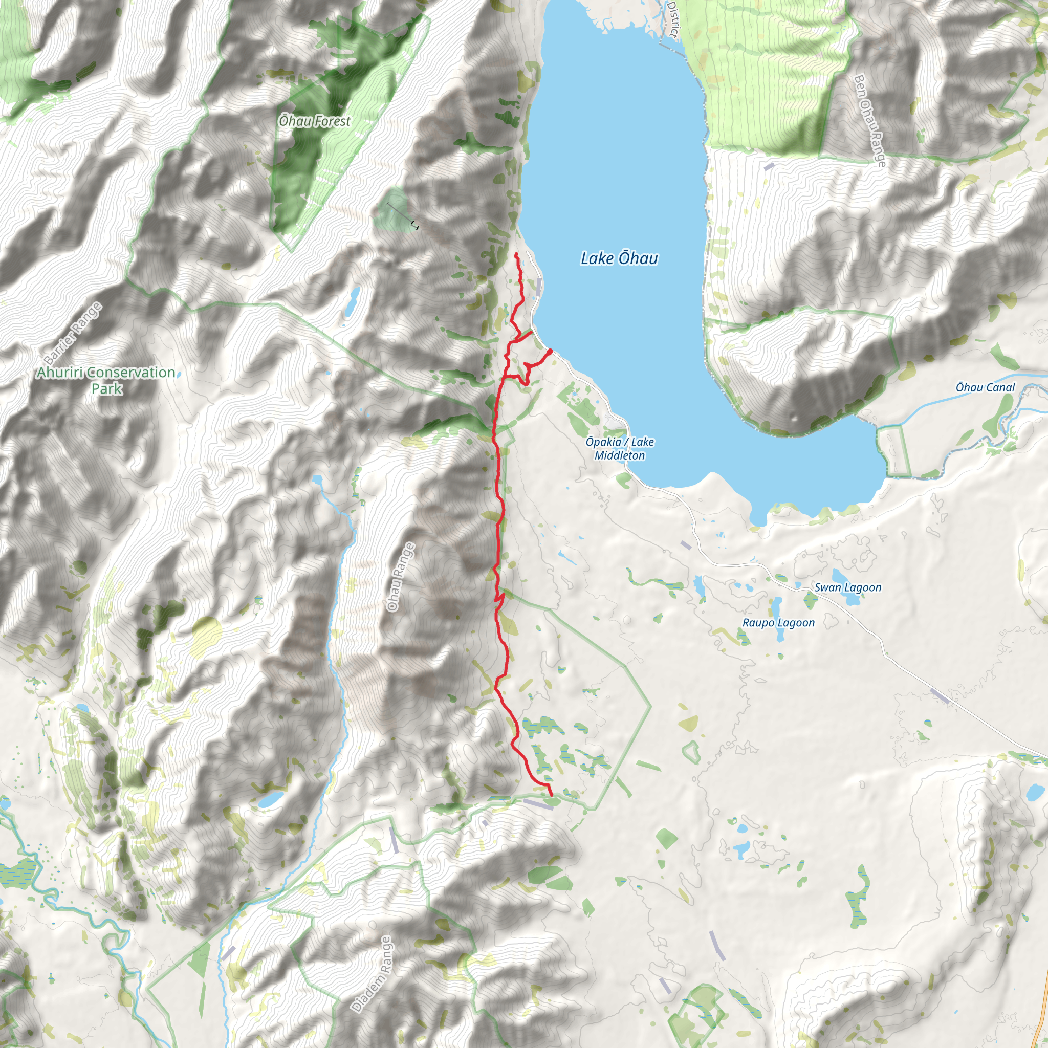 Tarnbrae Track A2O mobile static map