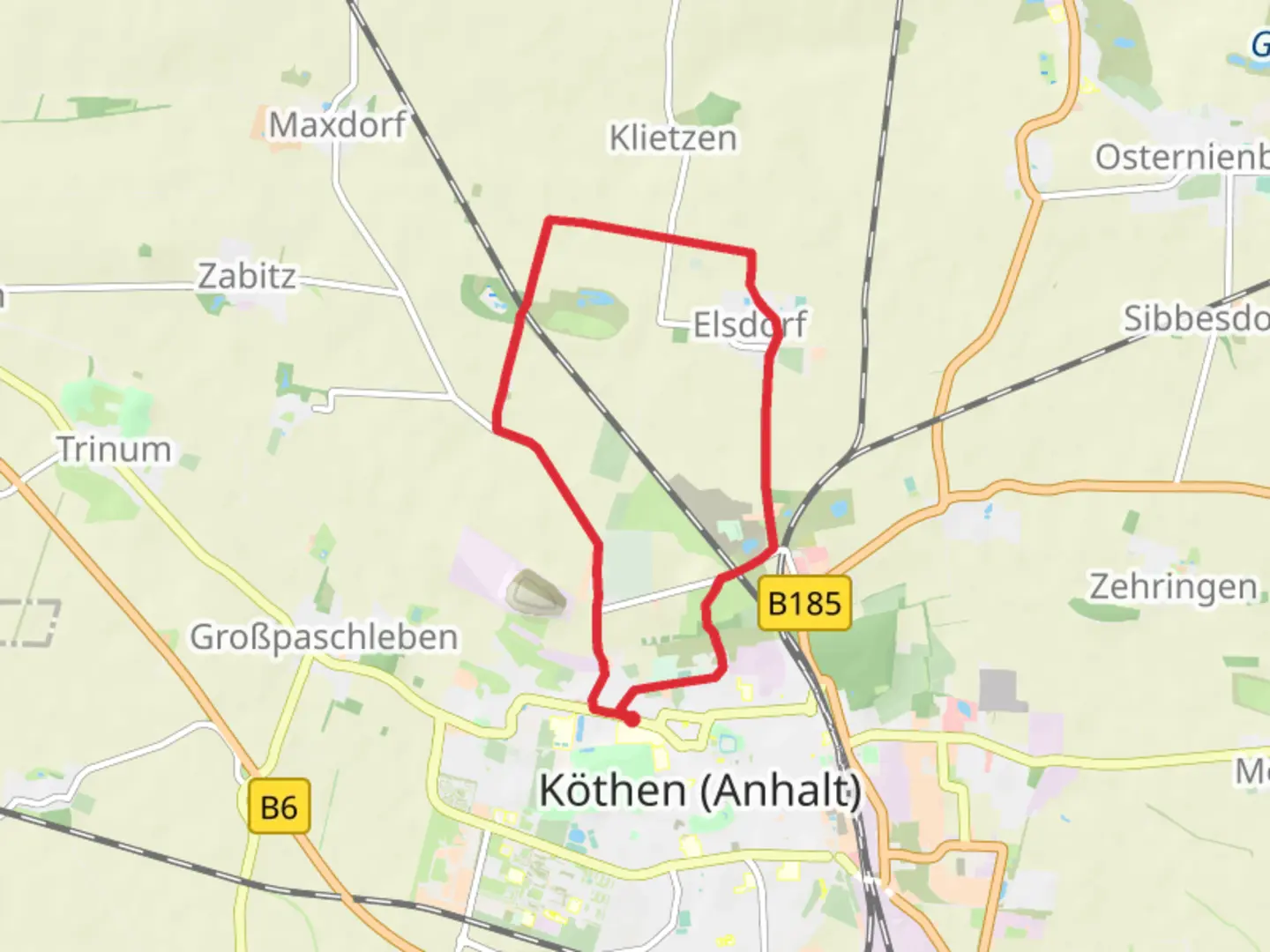 An image depicting the trail Elsdorf Loop - Kothen and its surrounding area.