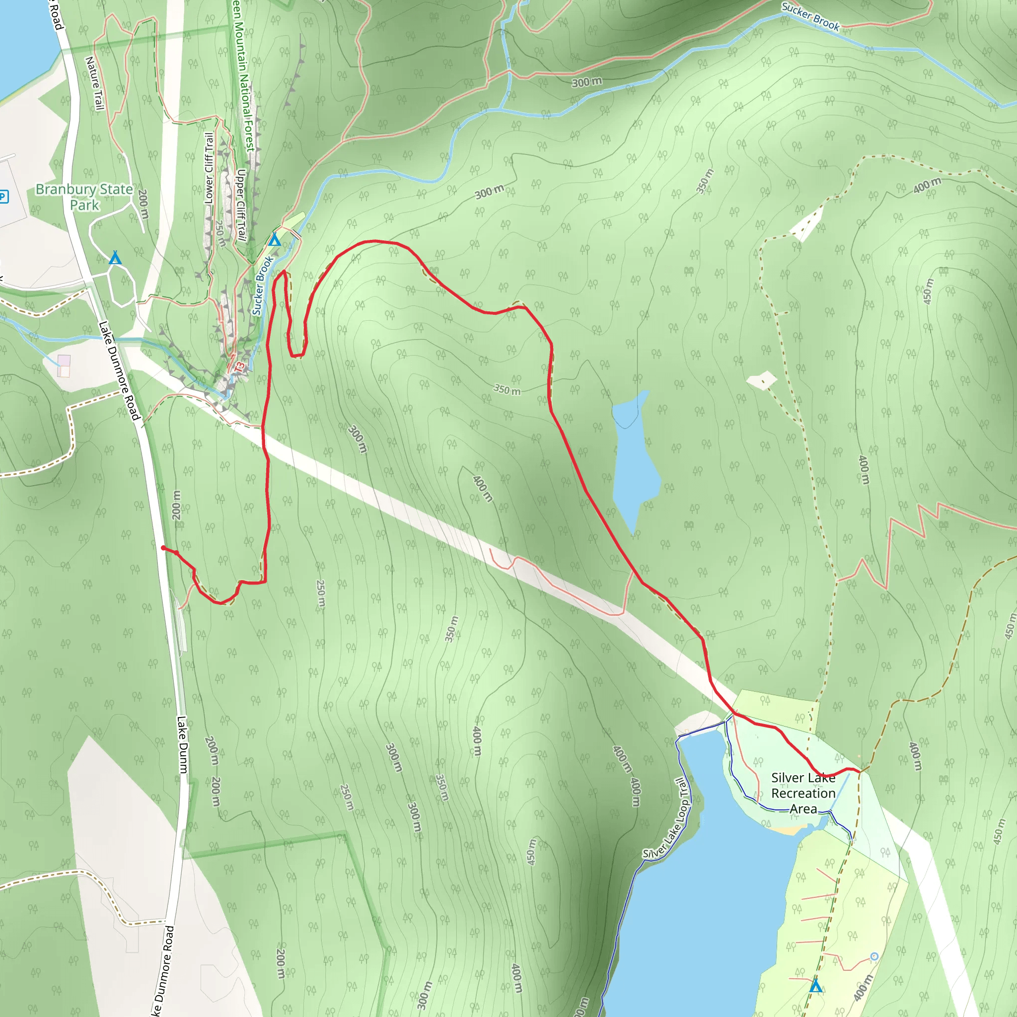 Silver Lake Trail mobile static map