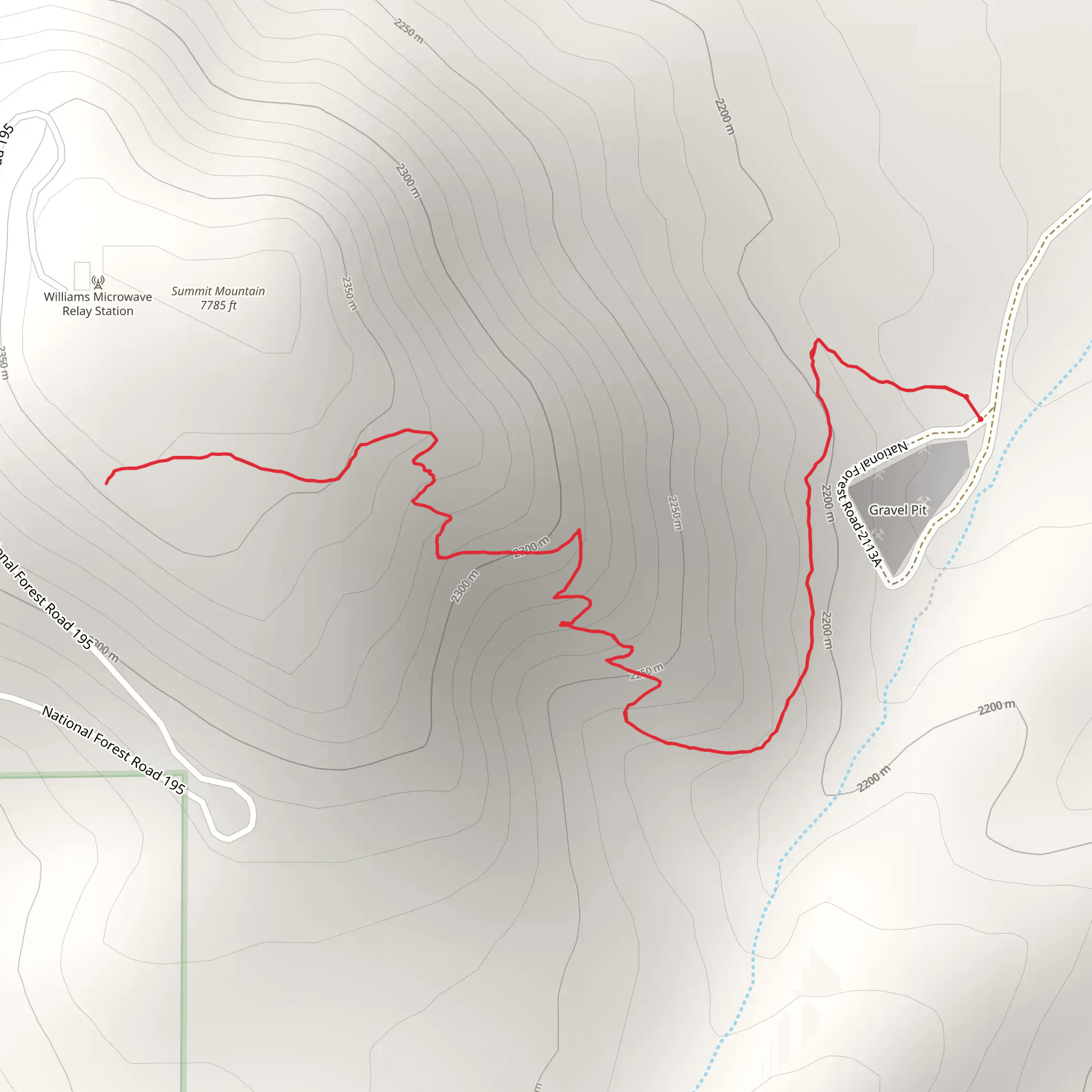Summit Mountain Trail mobile static map