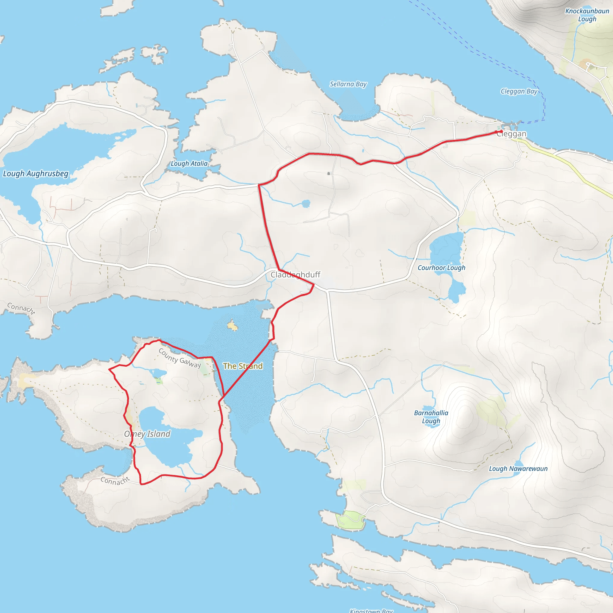 Omey Island Looped Walk mobile static map