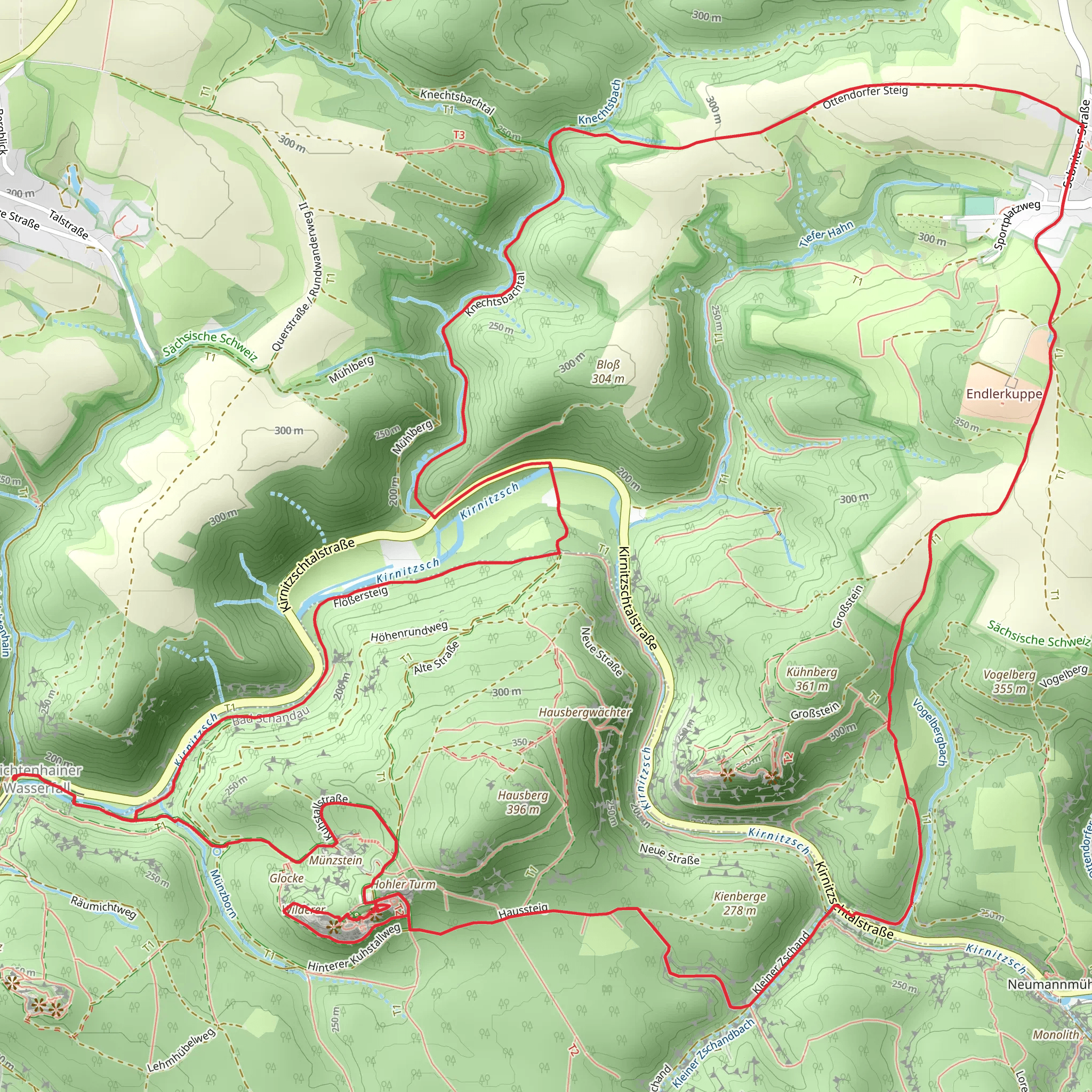 Neuer Wildenstein via Wachberg and Floessersteig mobile static map