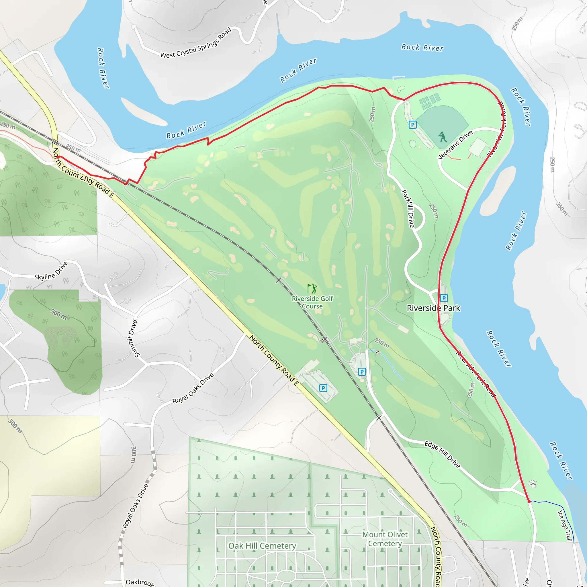 Rock River - Ice Age Trail mobile static map