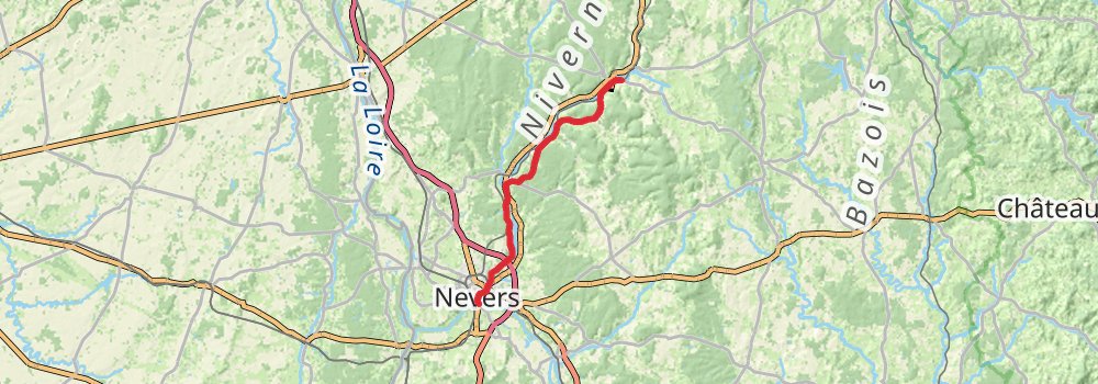 Camino Strasbourg-Saint Jean Pied de Port via Vézelay stage 33 Map