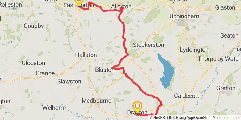 Leicestershire Border Loop Walk stage 9 Map