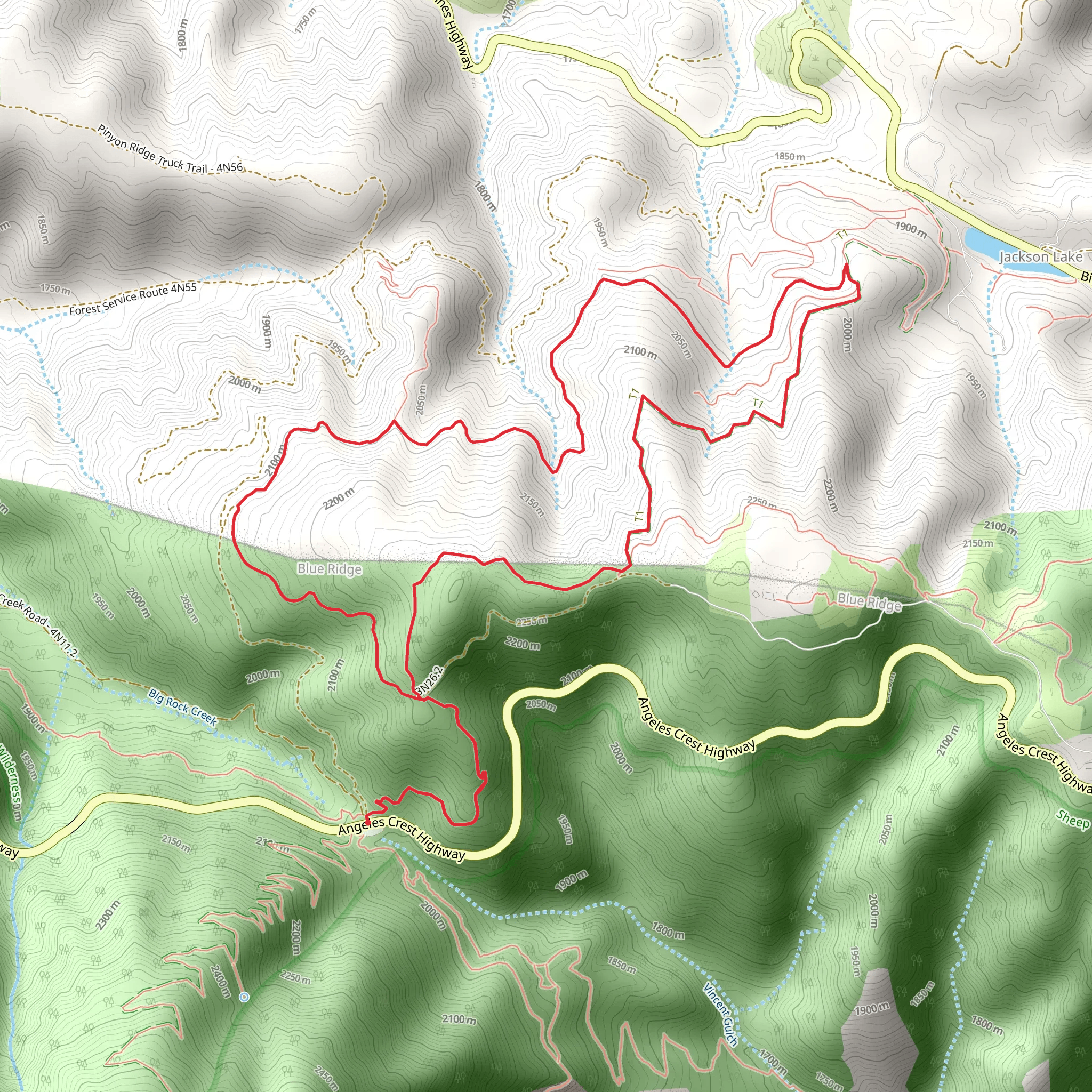 Boy Scout Trail and PCT Loop mobile static map
