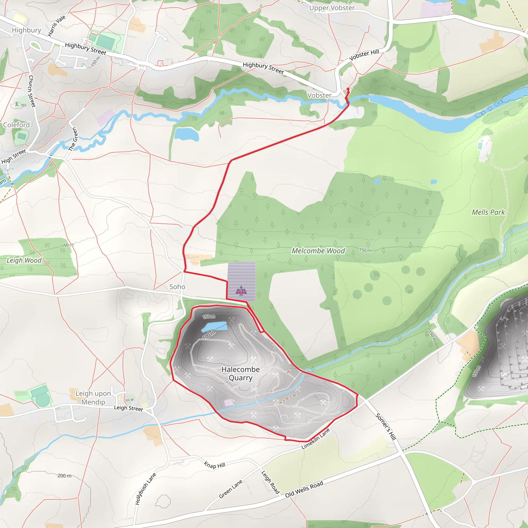 Vobster Loop mobile static map
