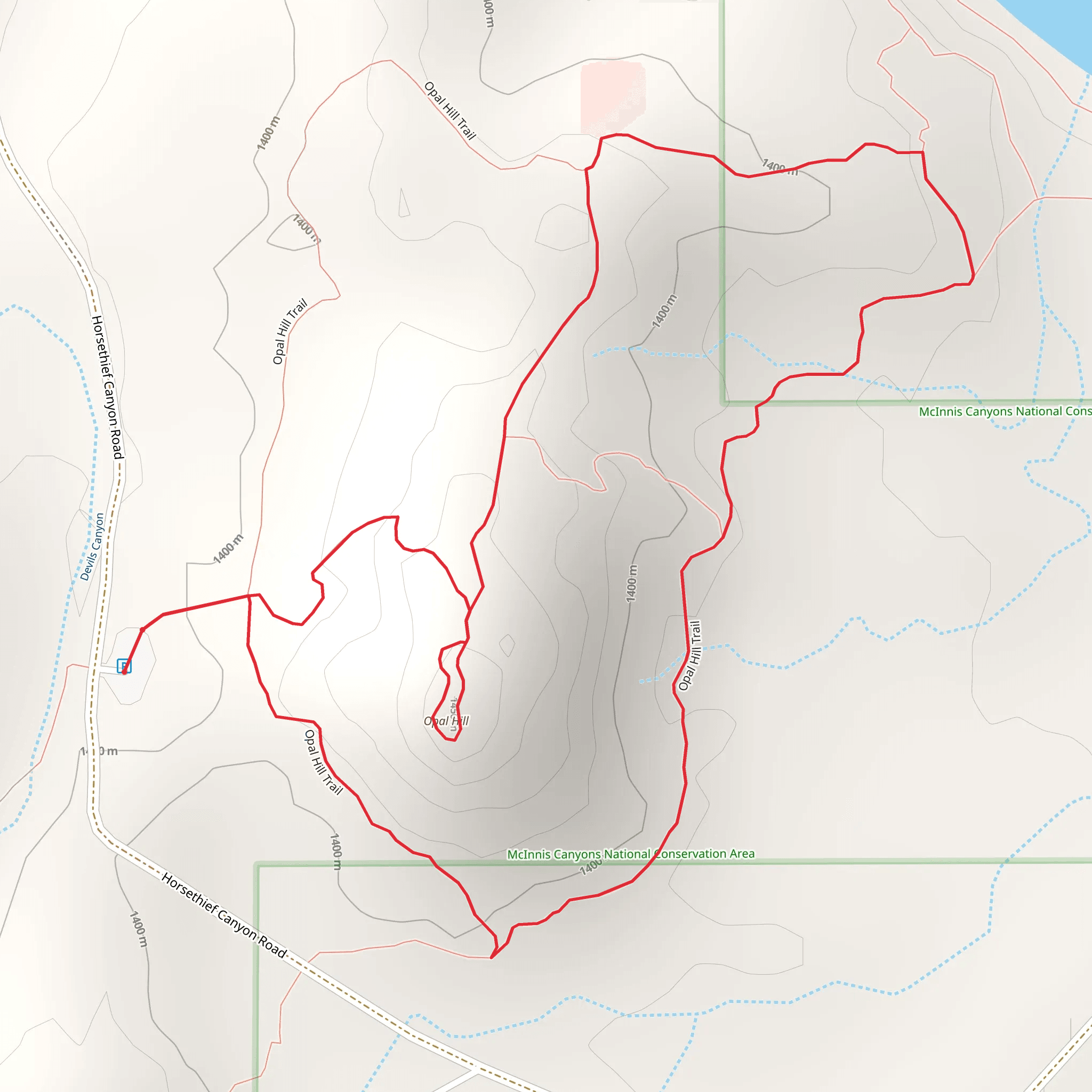 Opal Hill Loop Trail mobile static map
