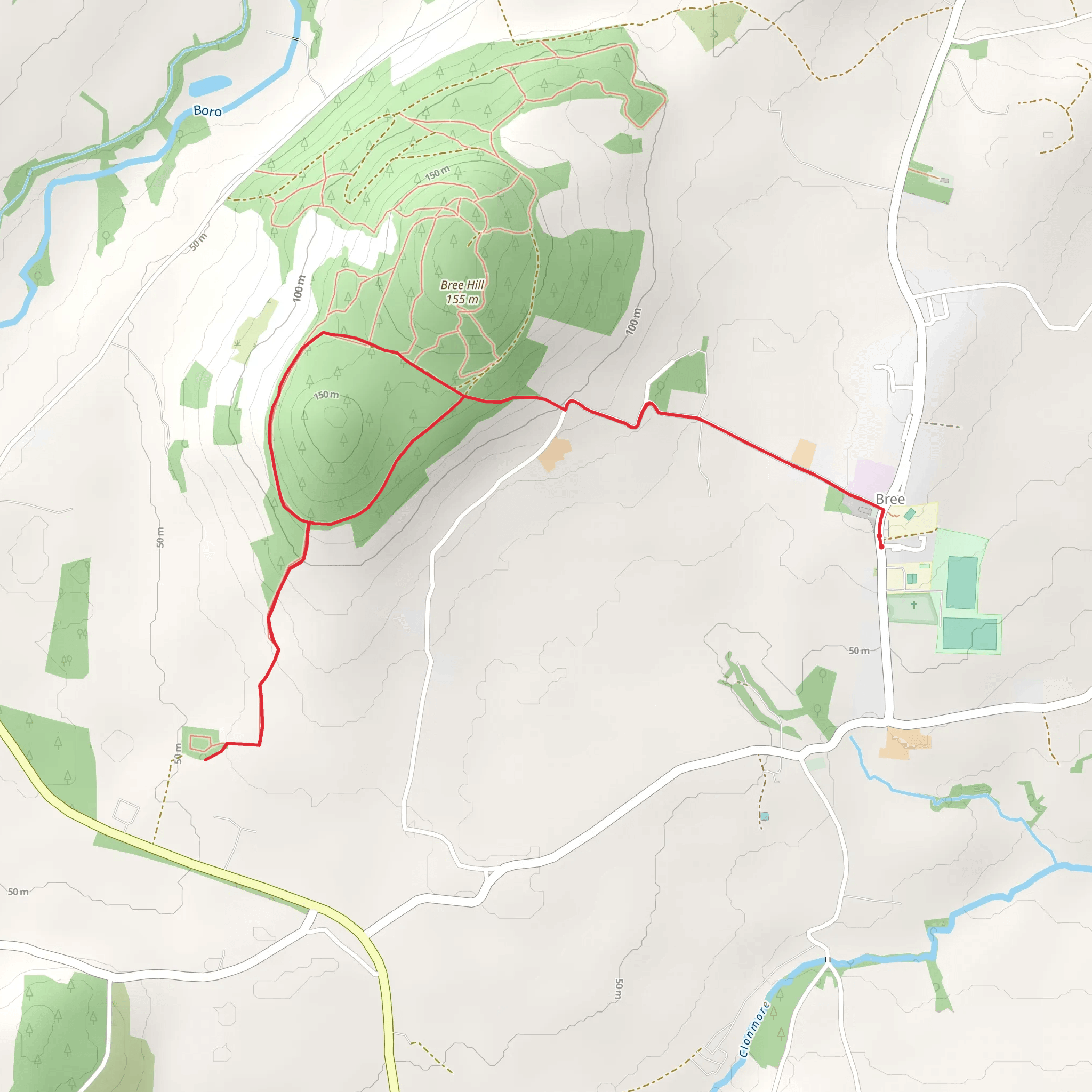 Bree Hill Ballybrittas Dolmen Trail mobile static map