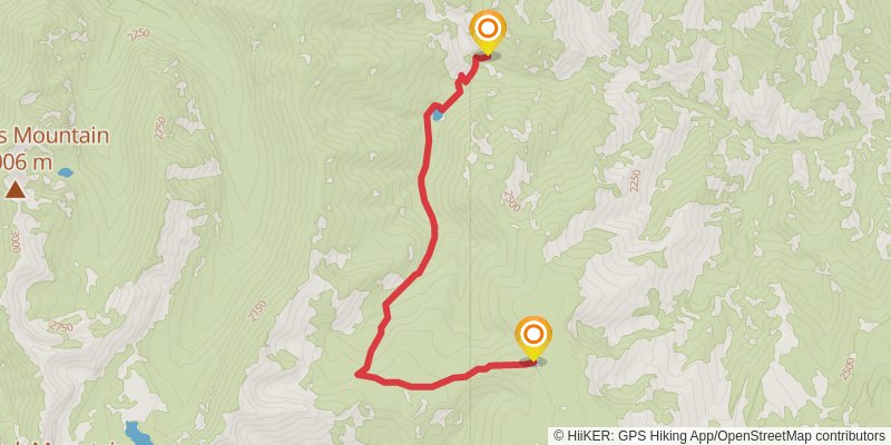 Mud Lake via Eightmile Creek Trail stage 3 Map