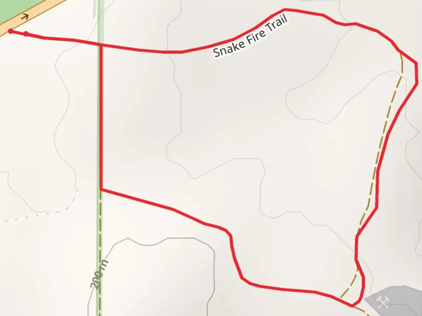 An image depicting the trail Snake Fire Loop Trail and its surrounding area.