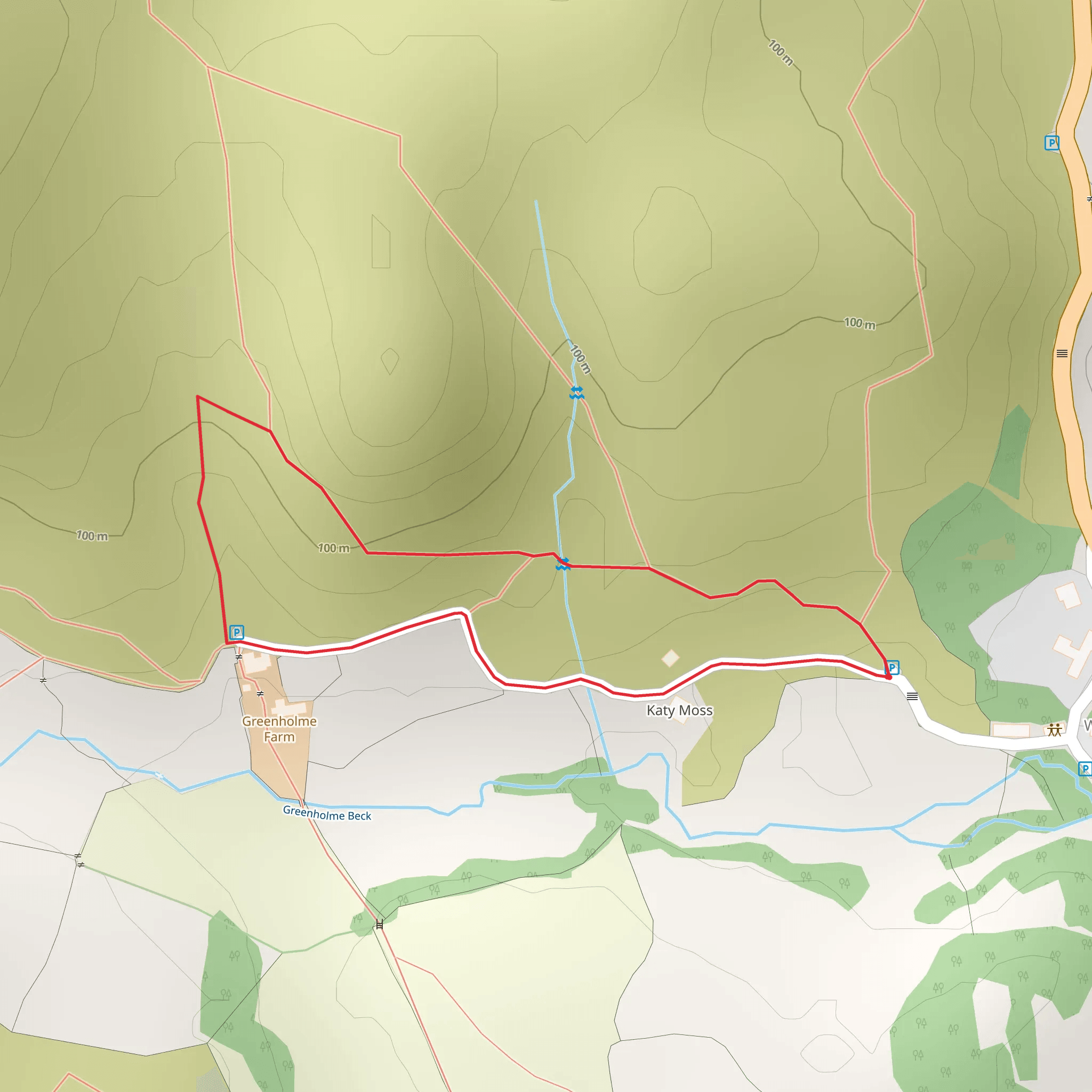 Greenholm Farm Loop mobile static map