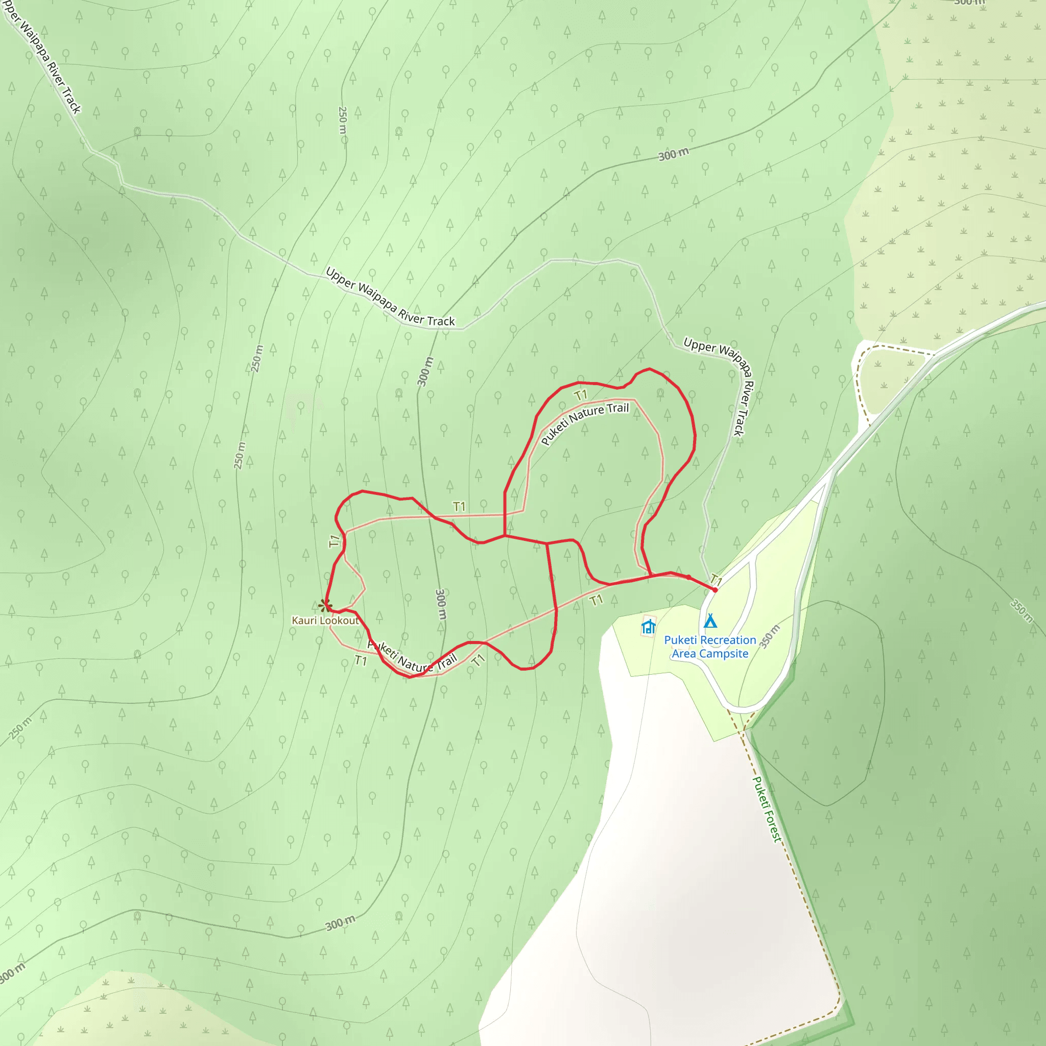 Puketi Nature Trail mobile static map