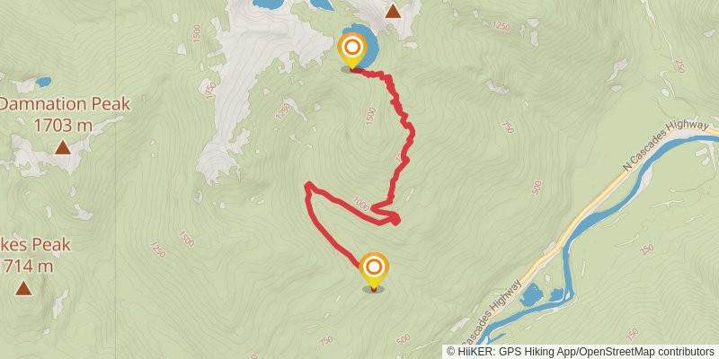 Trappers Peak and Thornton Lakes Trail stage 2 Map