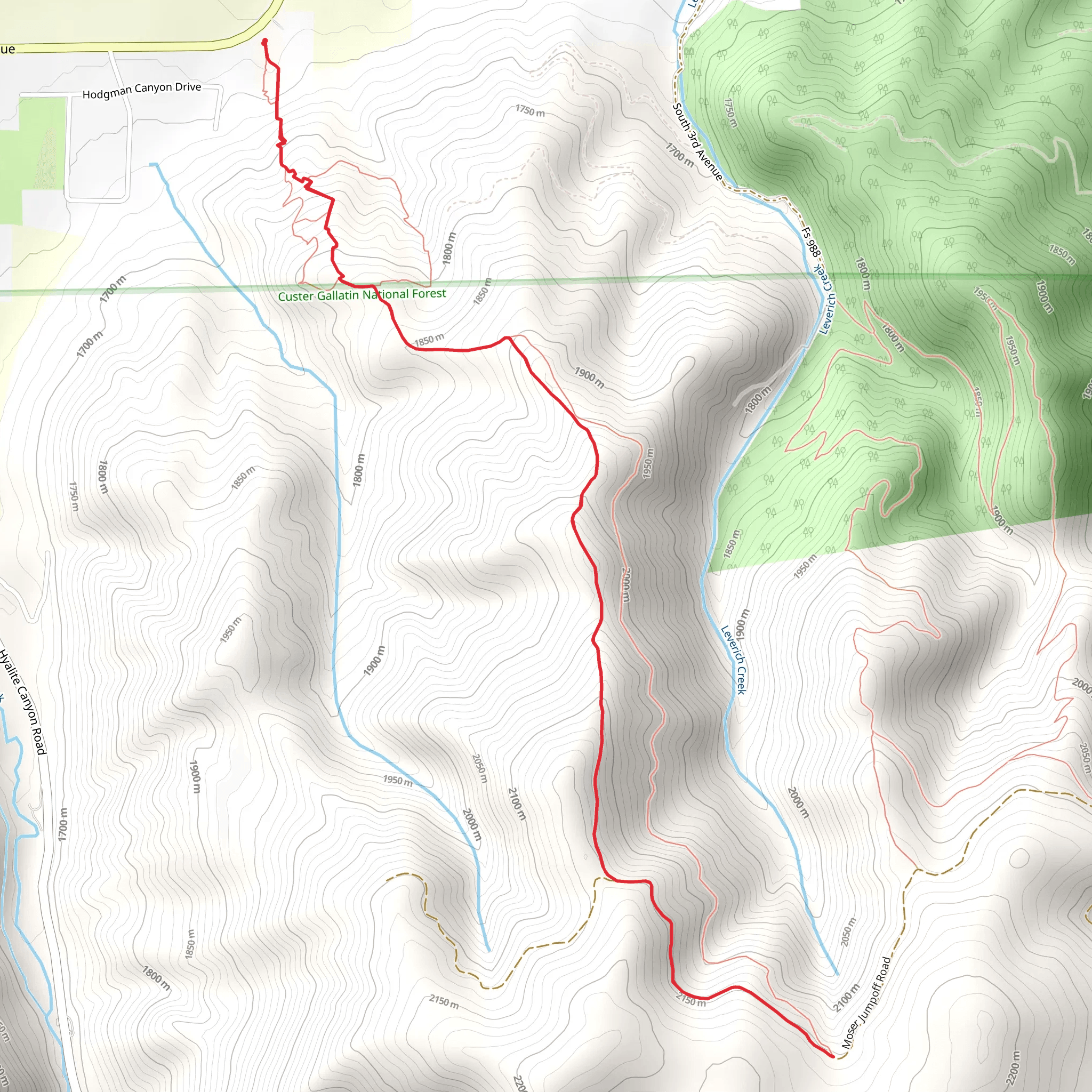 Kirk Hill Trail mobile static map