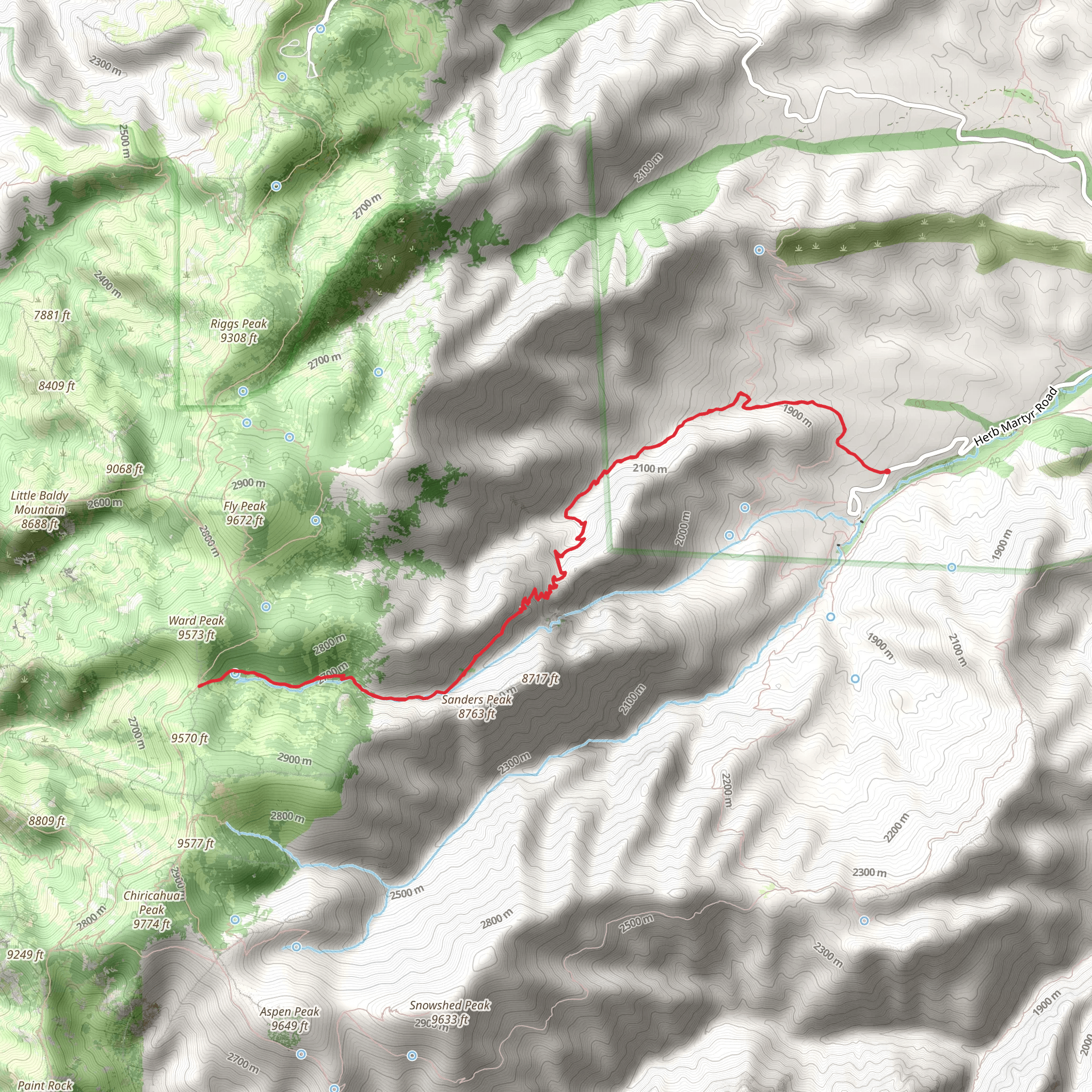 Green House Trail mobile static map