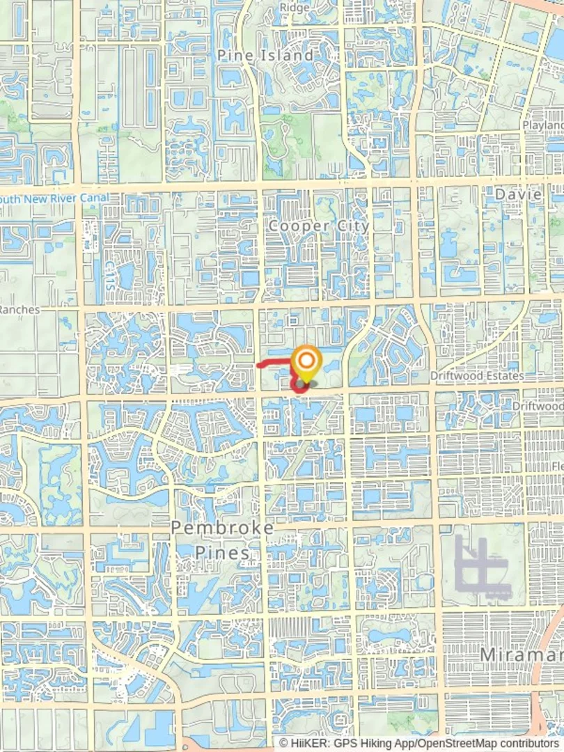 An image depicting the trail Brian Piccolo Park and its surrounding area.