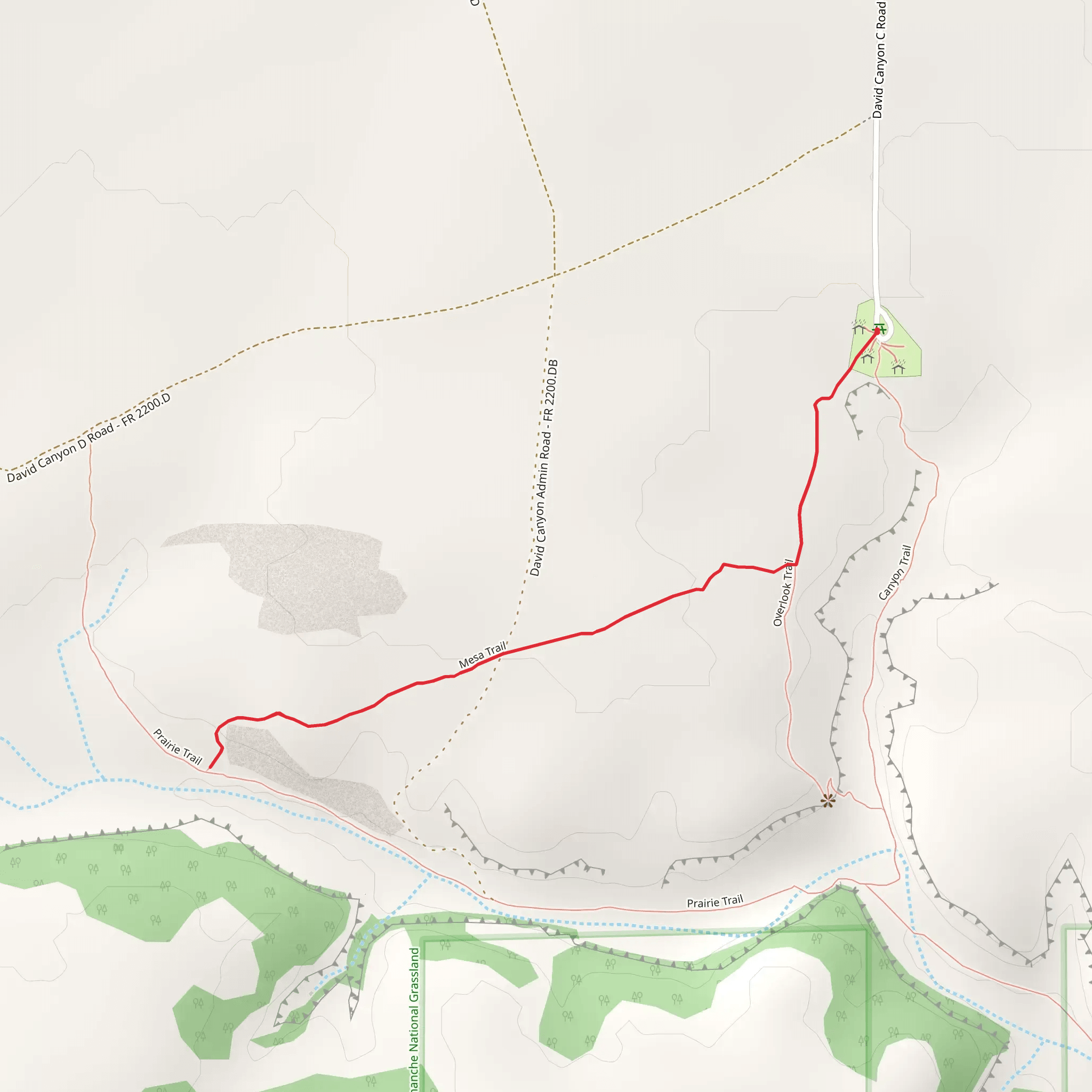 Mesa Trail mobile static map