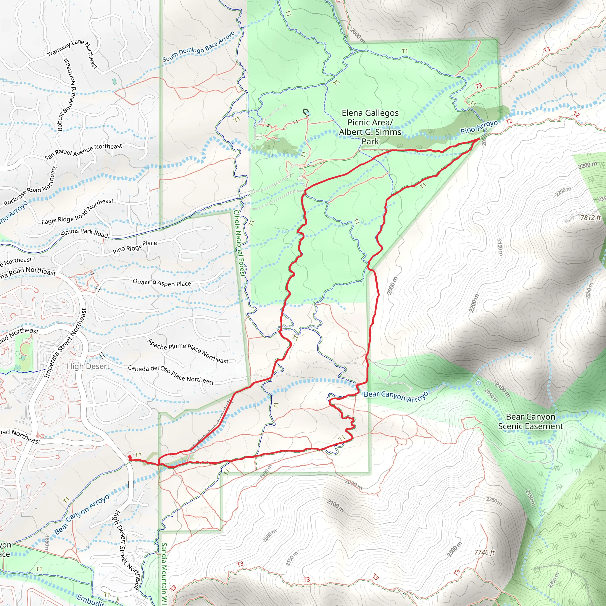 Trail 336 and Trail 341 and Trail 305 Loop mobile static map