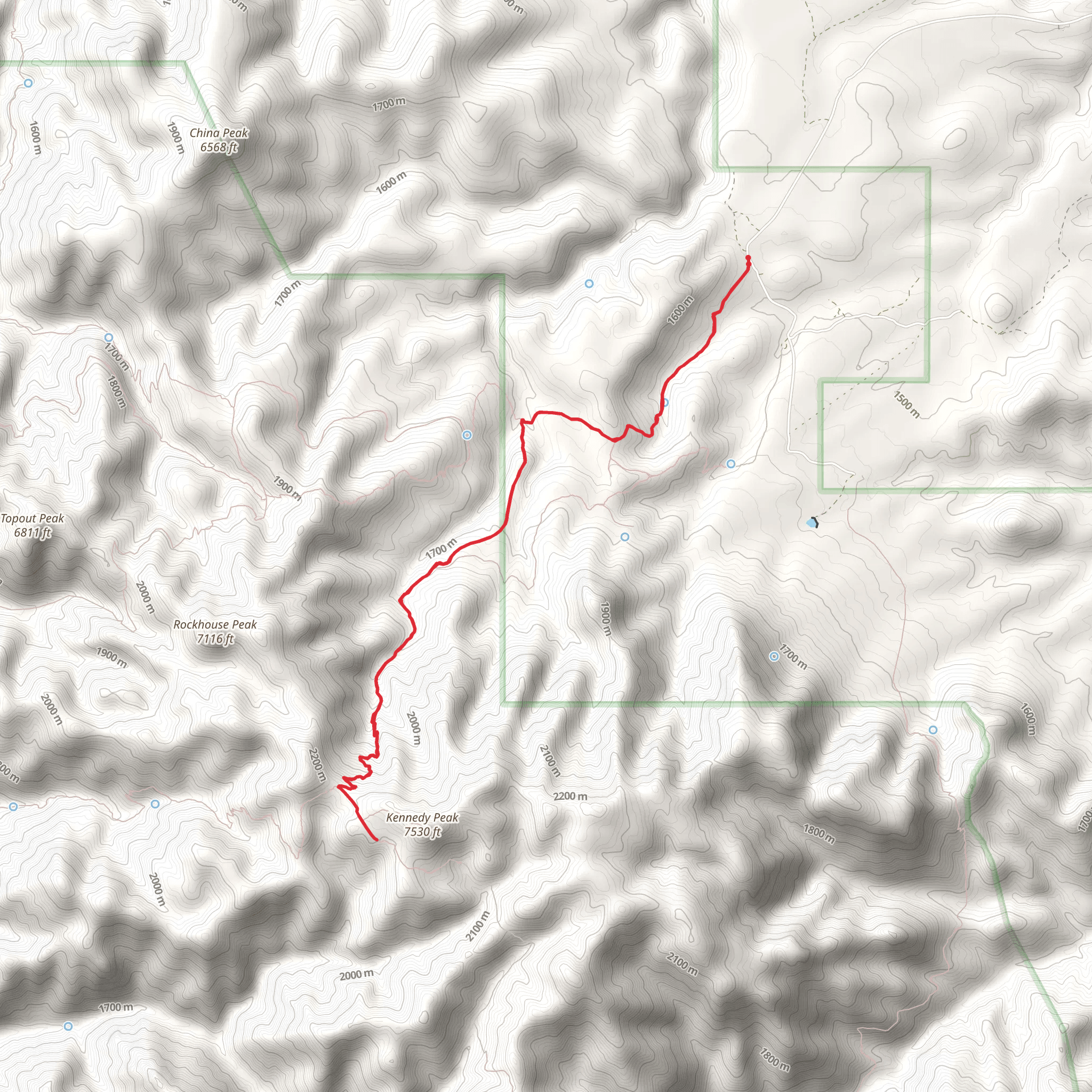 Tortilla and East Divide Trail mobile static map