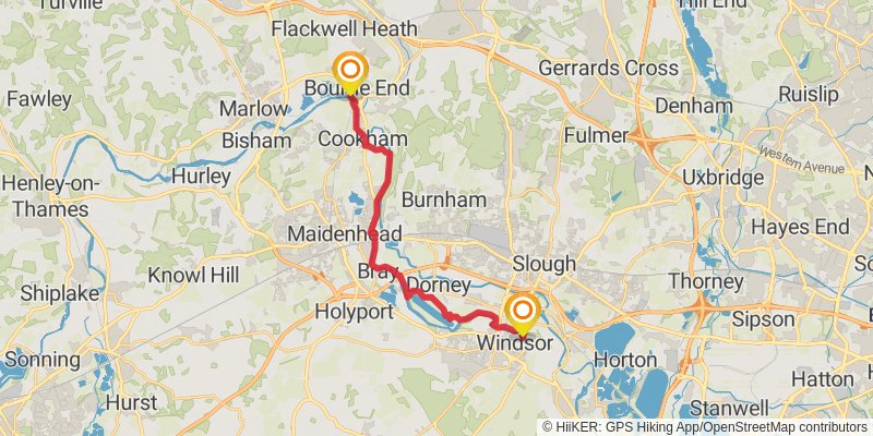 Thames Valley Loop Walk stage 10 Map