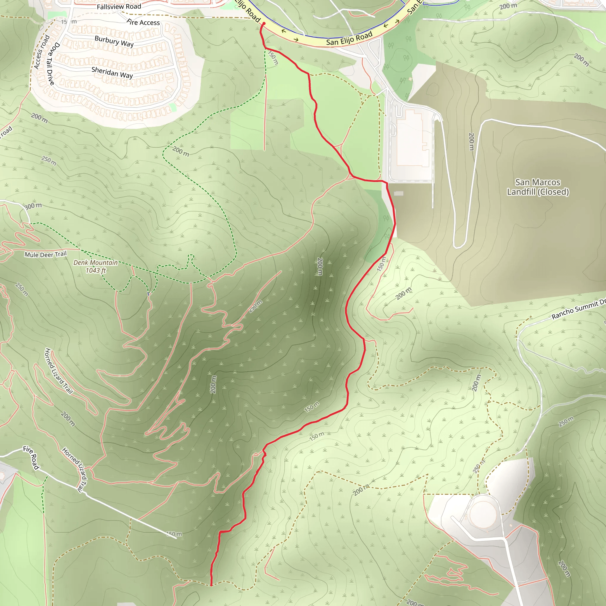 San Elijo Road South Walk mobile static map