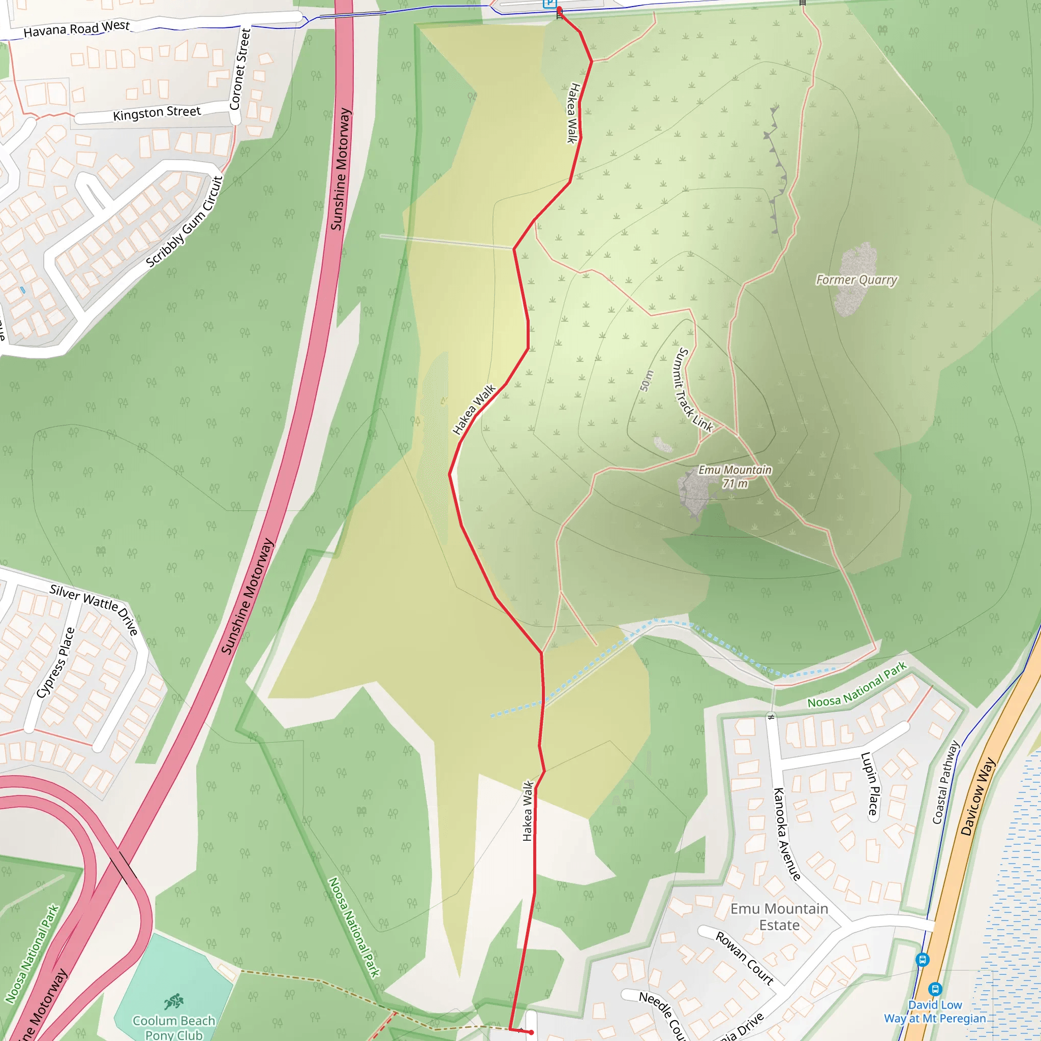 Hakea Track mobile static map