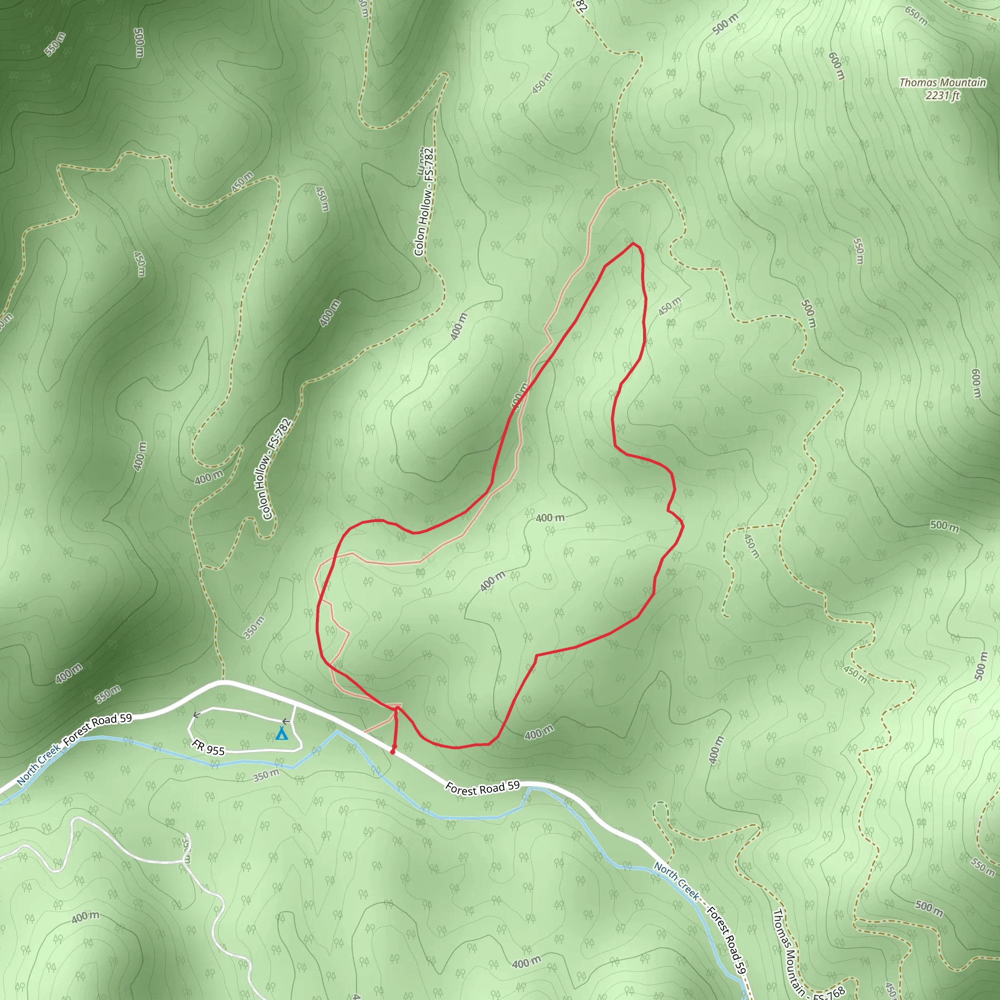 Whitetail Loop Trail mobile static map