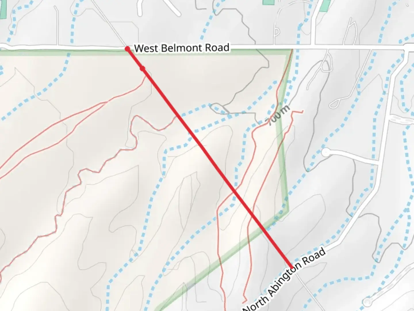 An image depicting the trail Belmont Trail and its surrounding area.