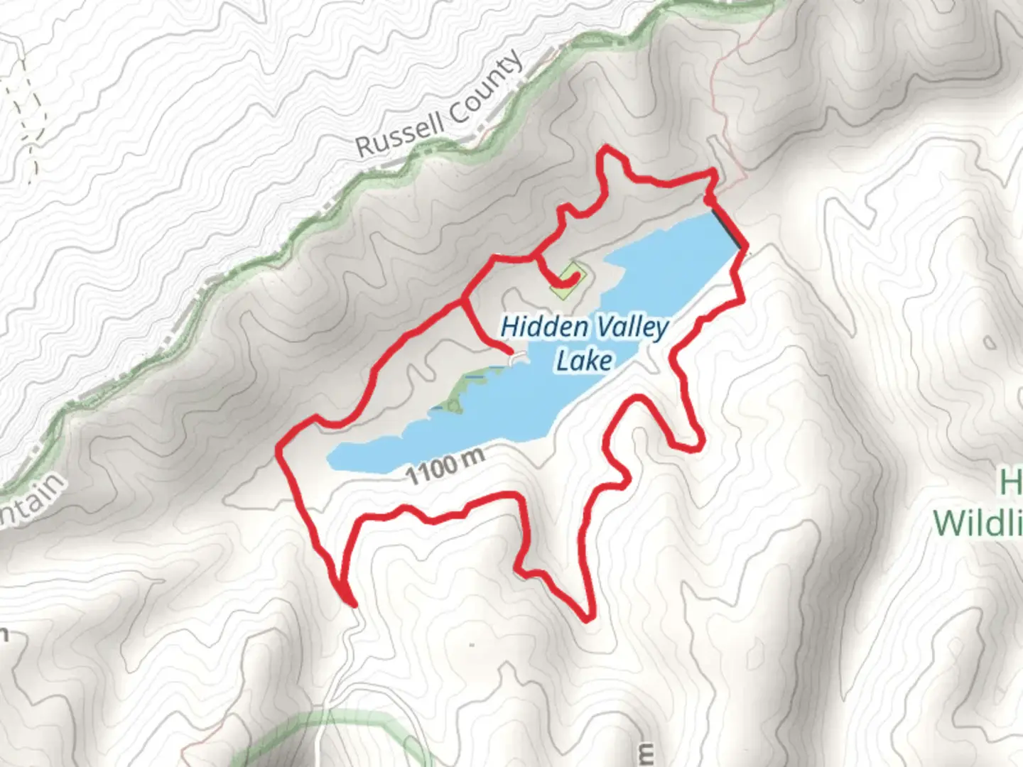 An image depicting the trail Hidden Valley Campground Loop and its surrounding area.