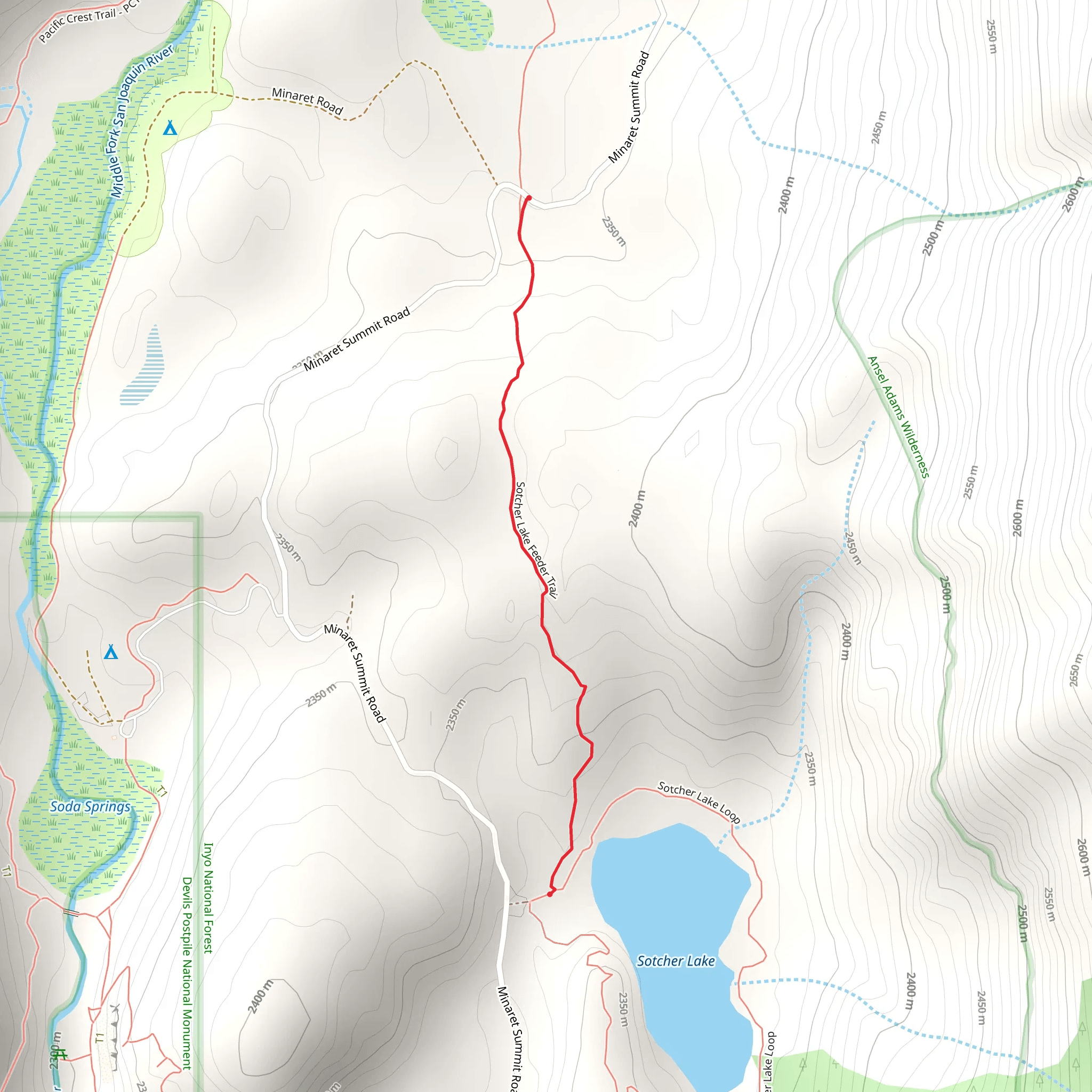Sotcher Lake Feeder Trail mobile static map