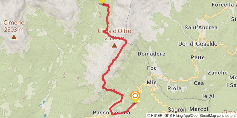 Alta Via 2 stage 10 Map